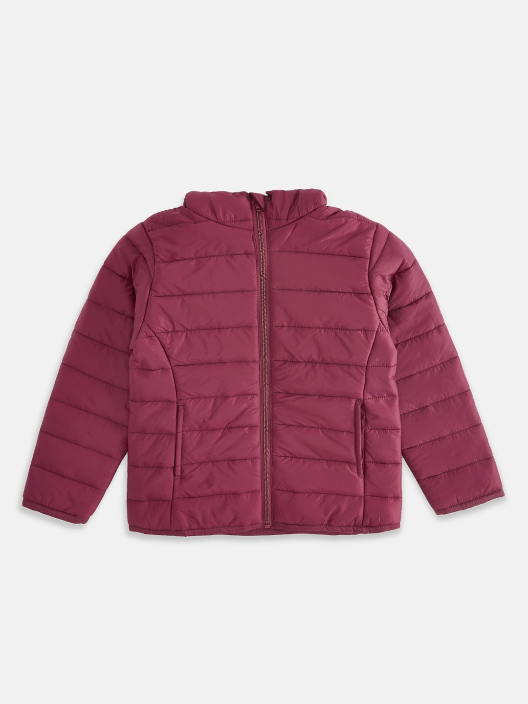 

Pantaloons Junior Girls Red Solid Puffer Jacket