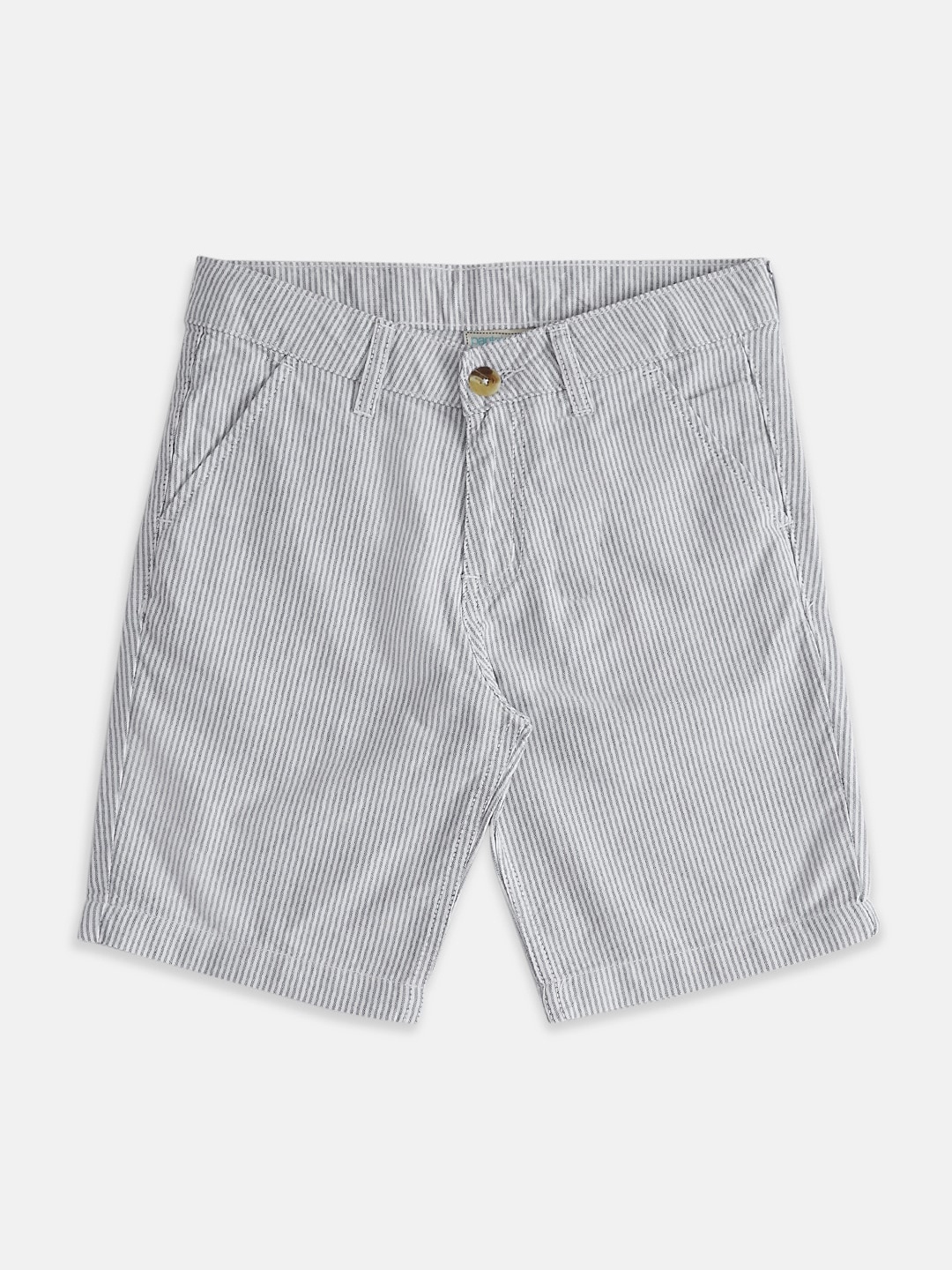 

Pantaloons Junior Boys Blue Cotton Striped Shorts