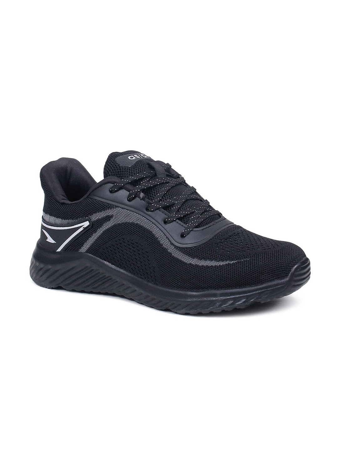 

ASIAN Men Black Mesh Running Non-Marking Shoes