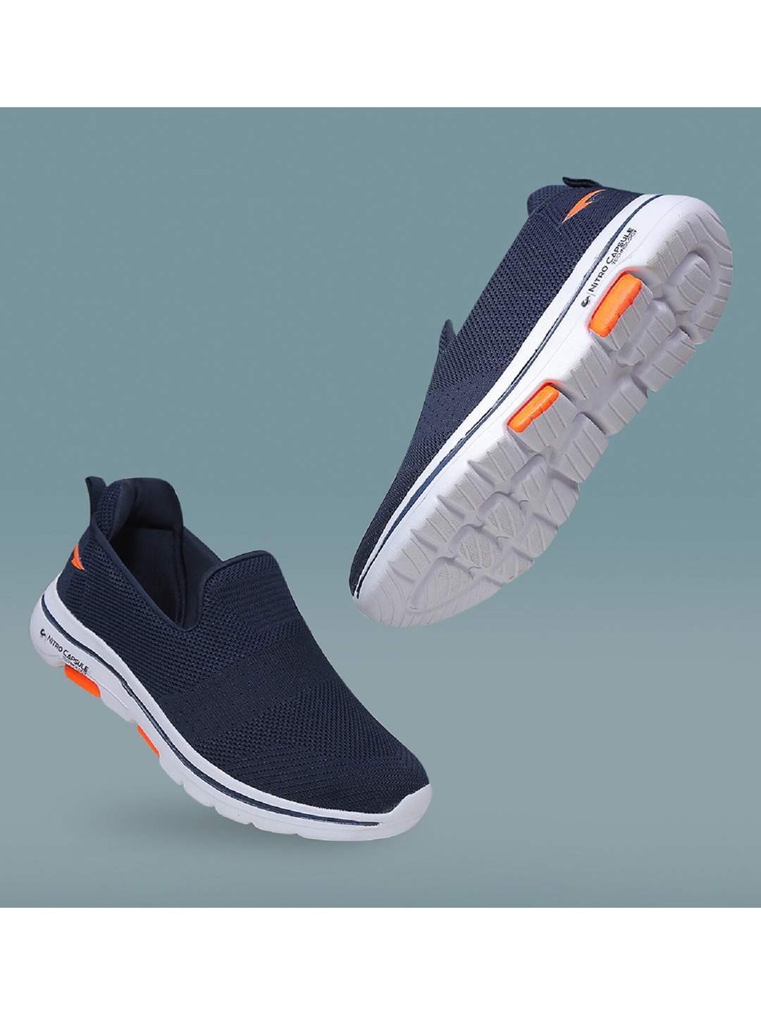 

ASIAN Men Navy Blue Mesh Running Non-Marking Sports Shoes
