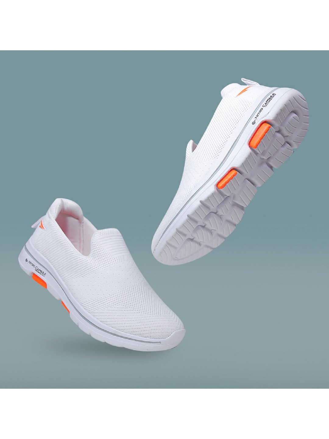 

ASIAN Men White Mesh Sports Running Non-Marking Shoes