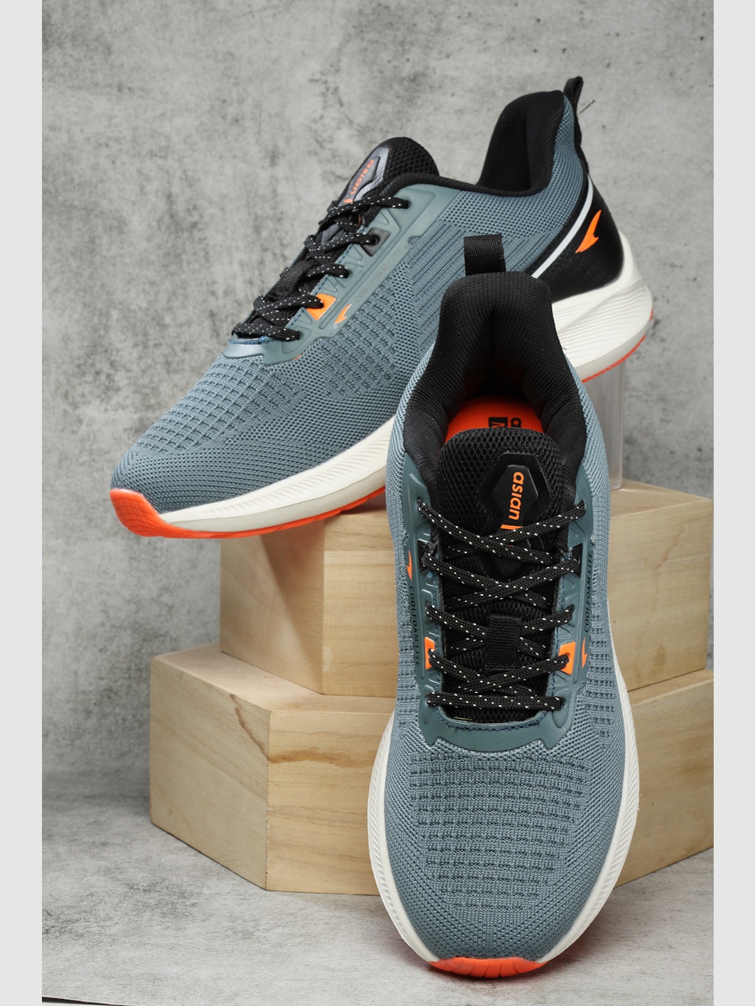 

ASIAN Men Blue Mesh Running Non-Marking Shoes