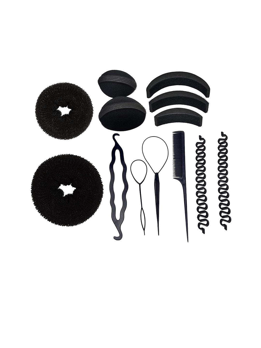 

CHRONEX Women Set Of 13 Black Hair Accessory