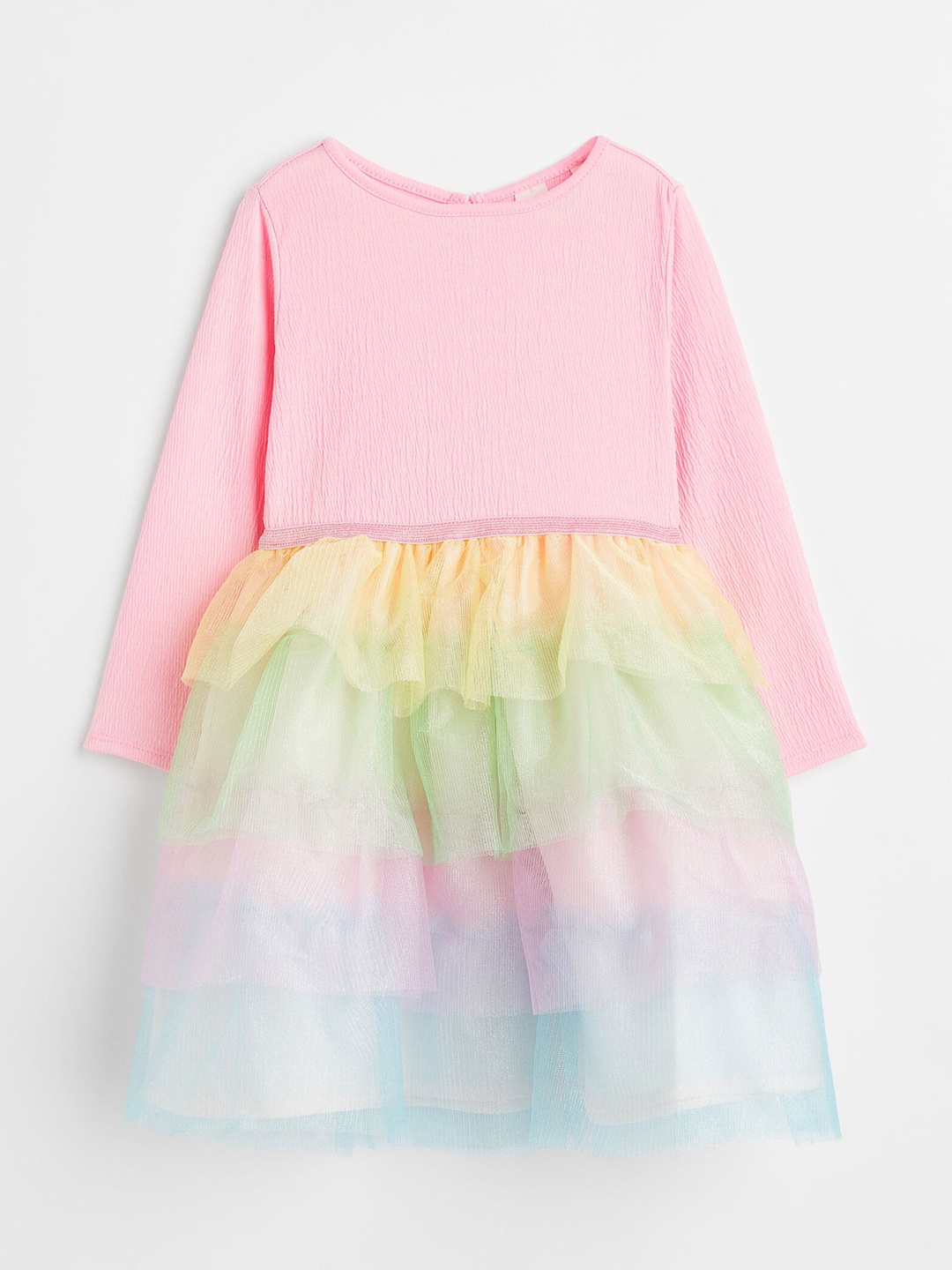 

H&M Girls Colourblocked Tulle-Skirt Dress, Multi