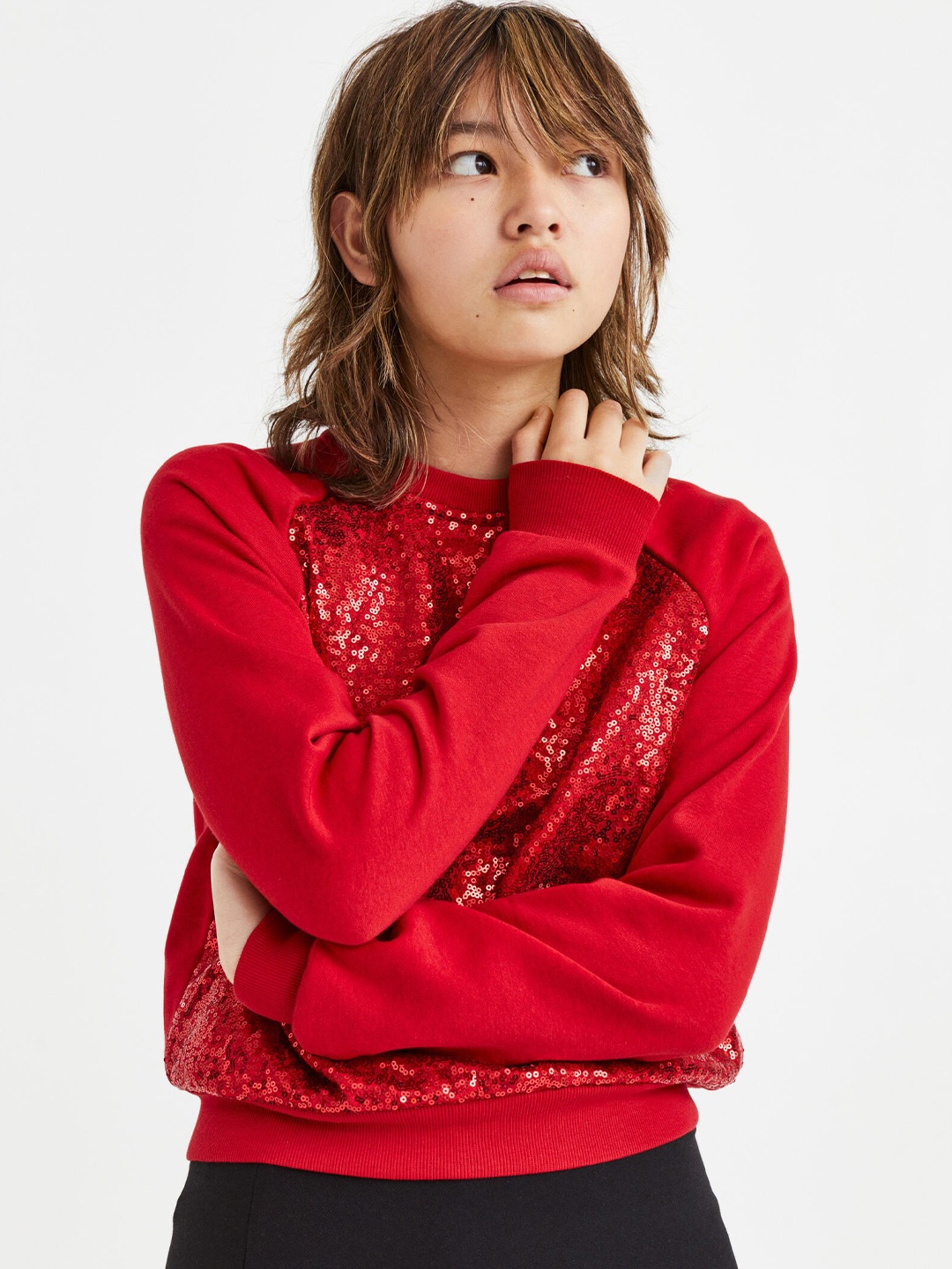 

H&M Girls Sweatshirt, Red