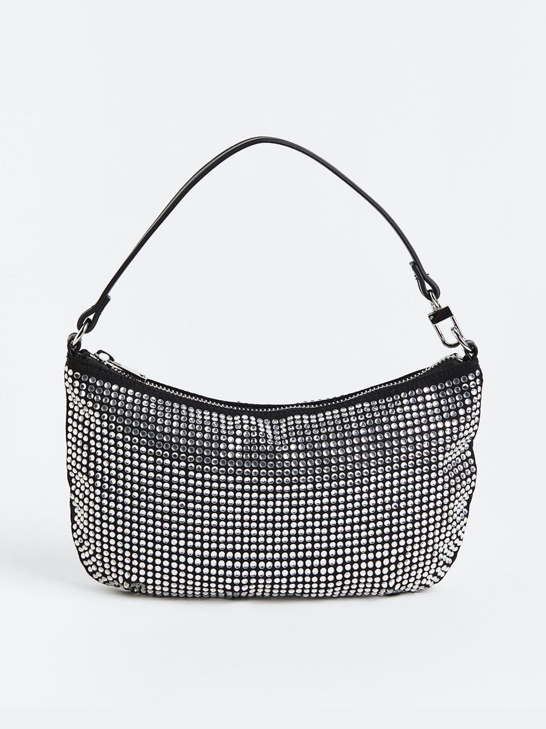 

H&M Rhinestone-Embellished Shoulder Bag, Black