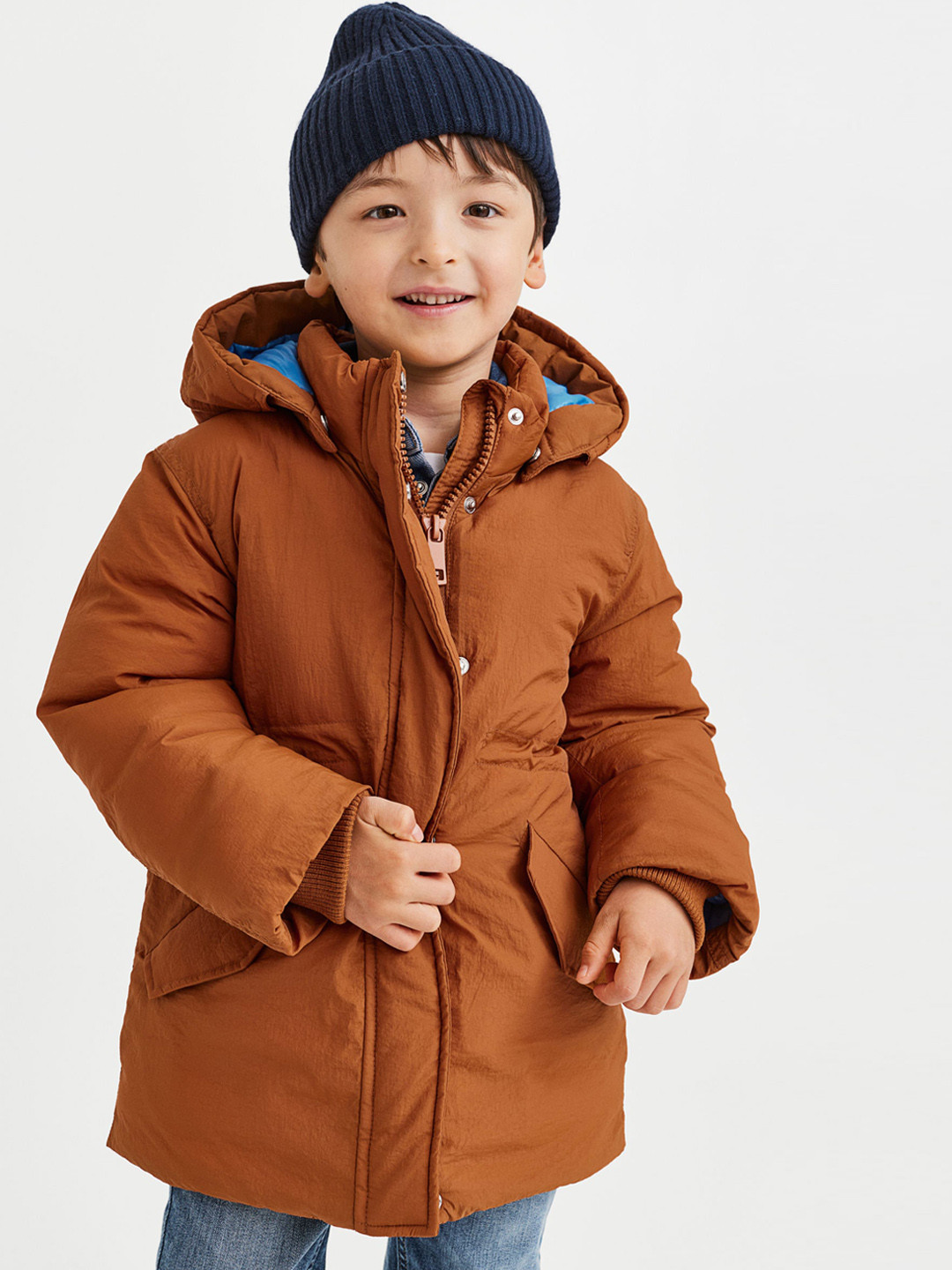 

H&M Boys Brown Padded Nylon Parka
