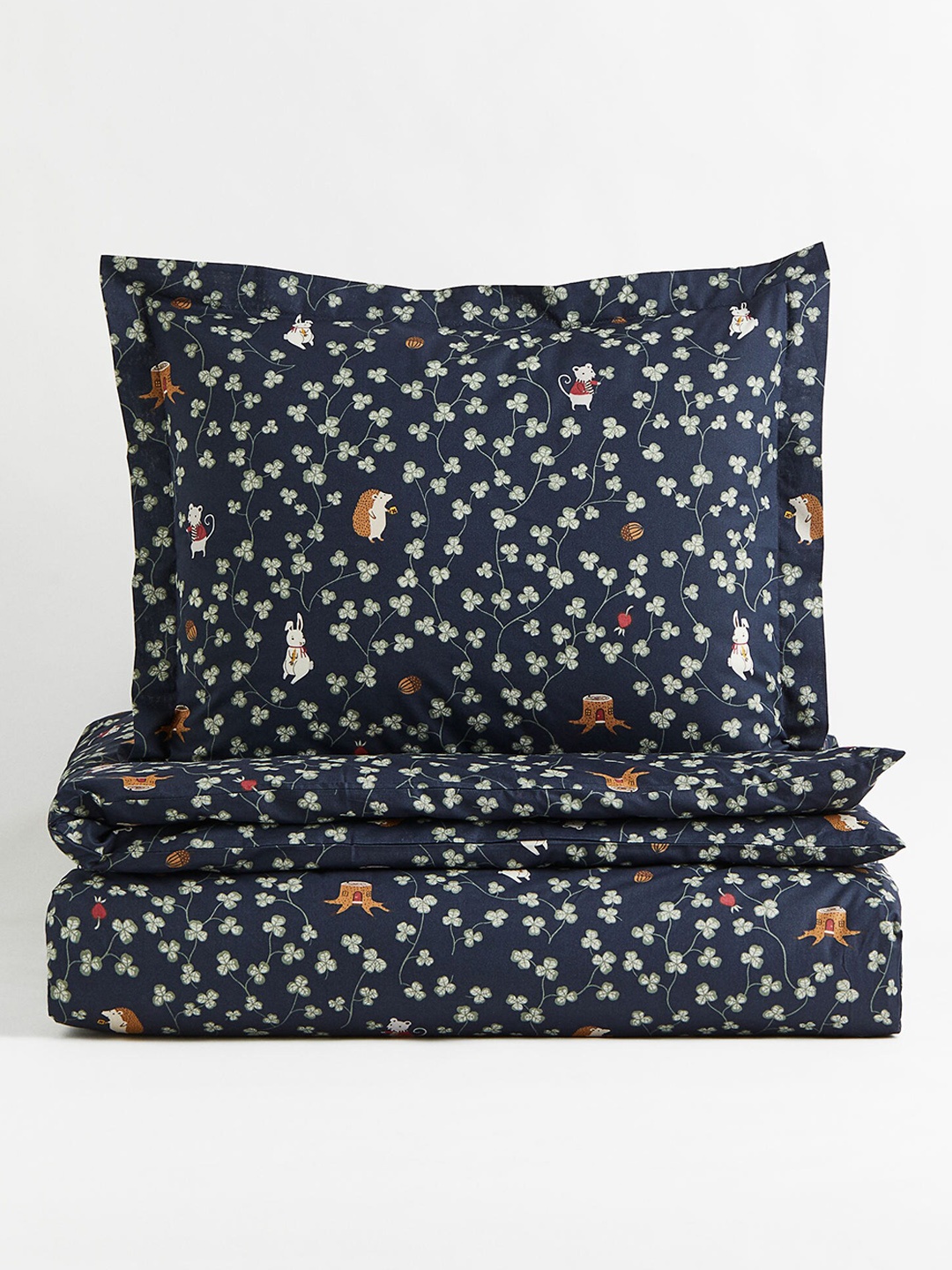 

H&M Girls Patterned Single Duvet Cover Set, Blue