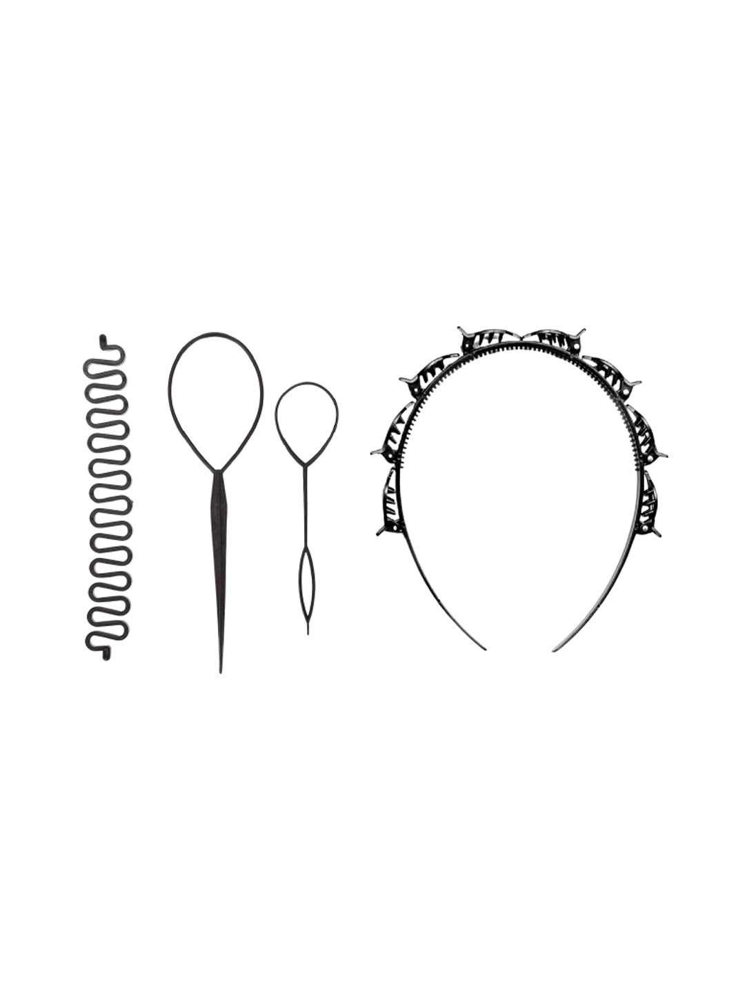 

CHANDERKASH Women Black Set of 4 Hair Accessory Set