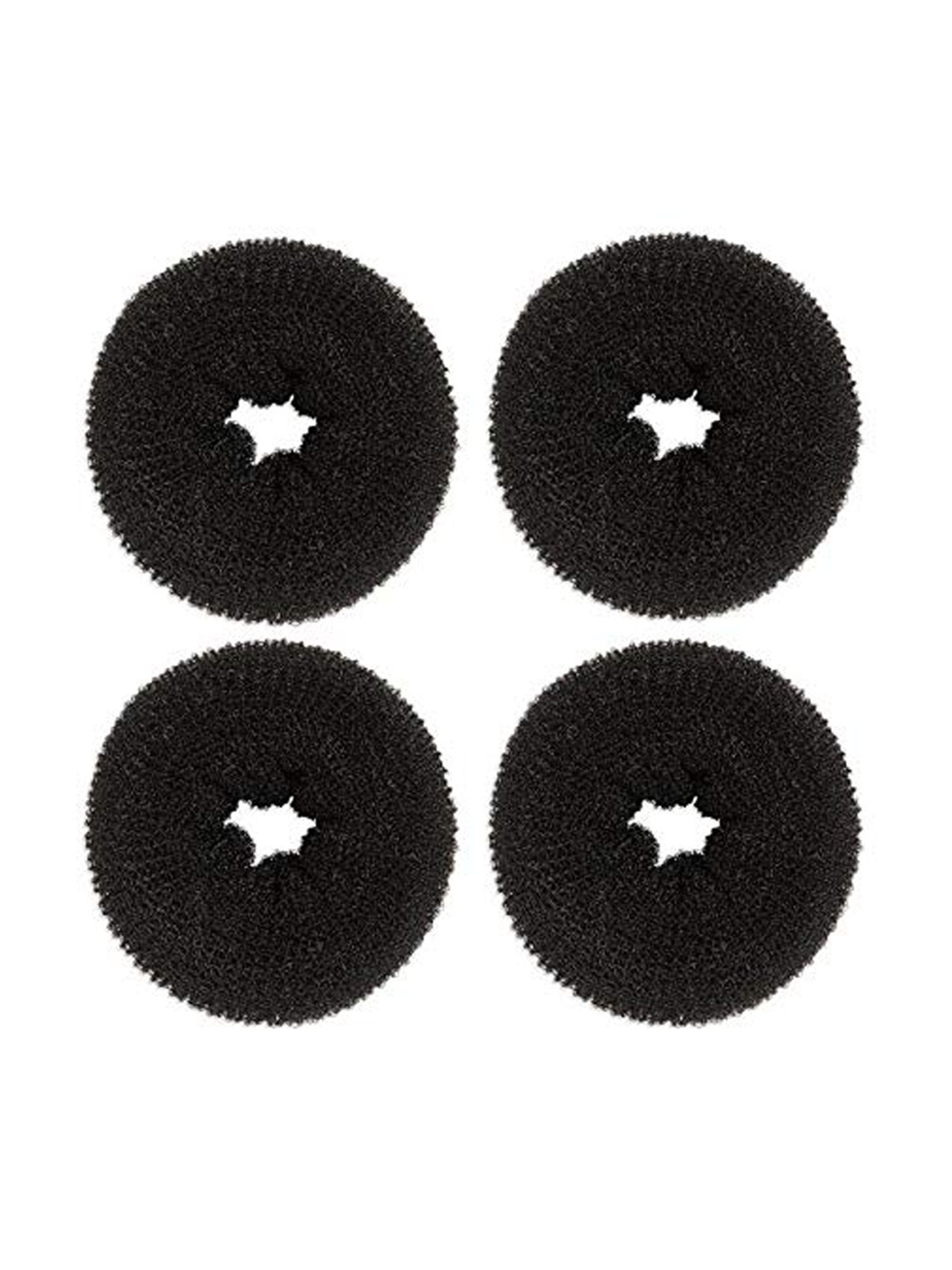 

CHANDERKASH Women Set of 4 Bun Donuts For Bun Maker, Black