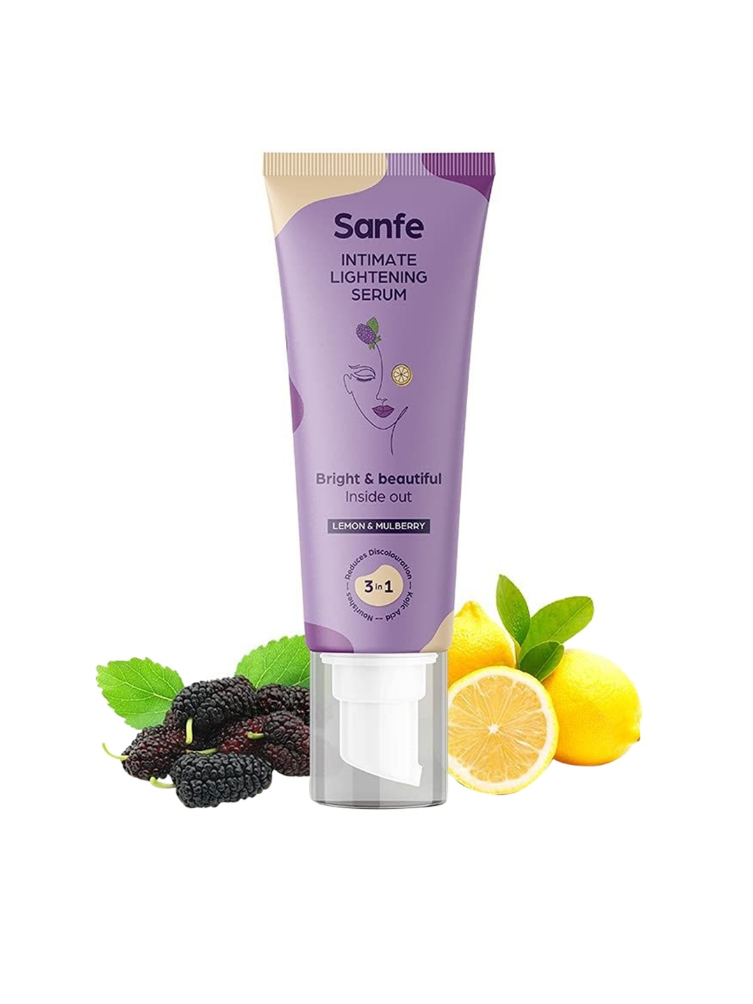 

Sanfe Intimate Lightening Serum For Dark Underarms, Inner Thighs, Knees & Bikini Area- 50g, Purple