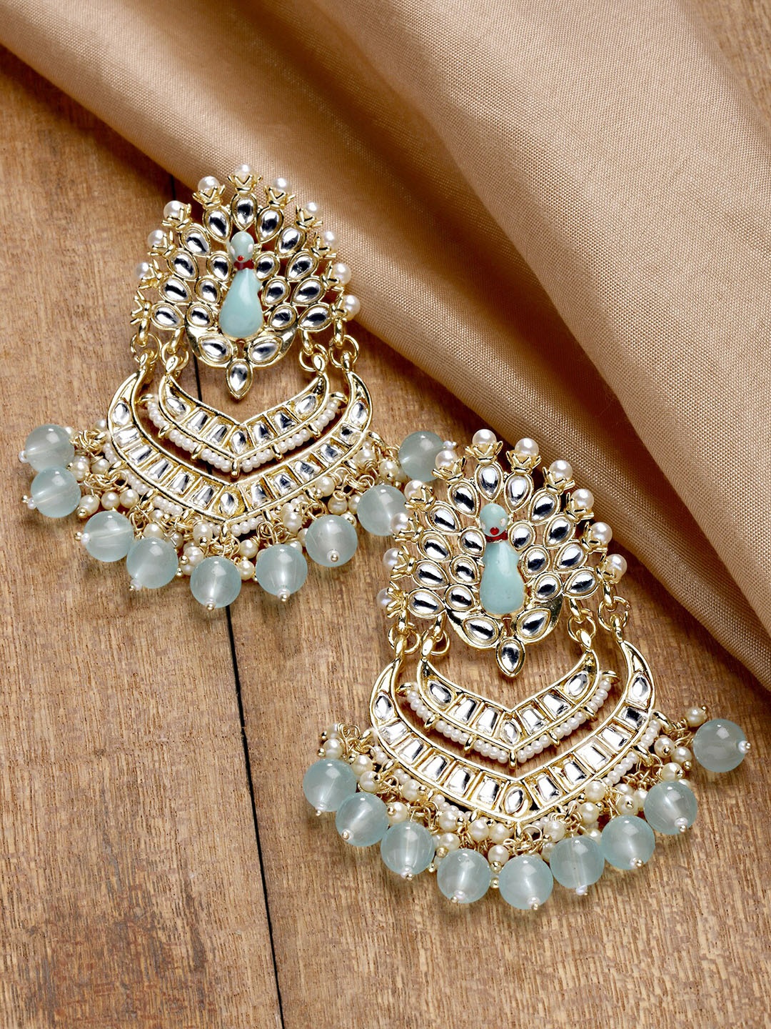 

KARATCART Blue Contemporary Chandbalis Earrings