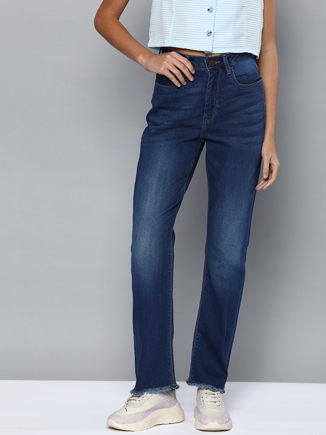 

HERE&NOW Women Slim Fit Jeans, Blue