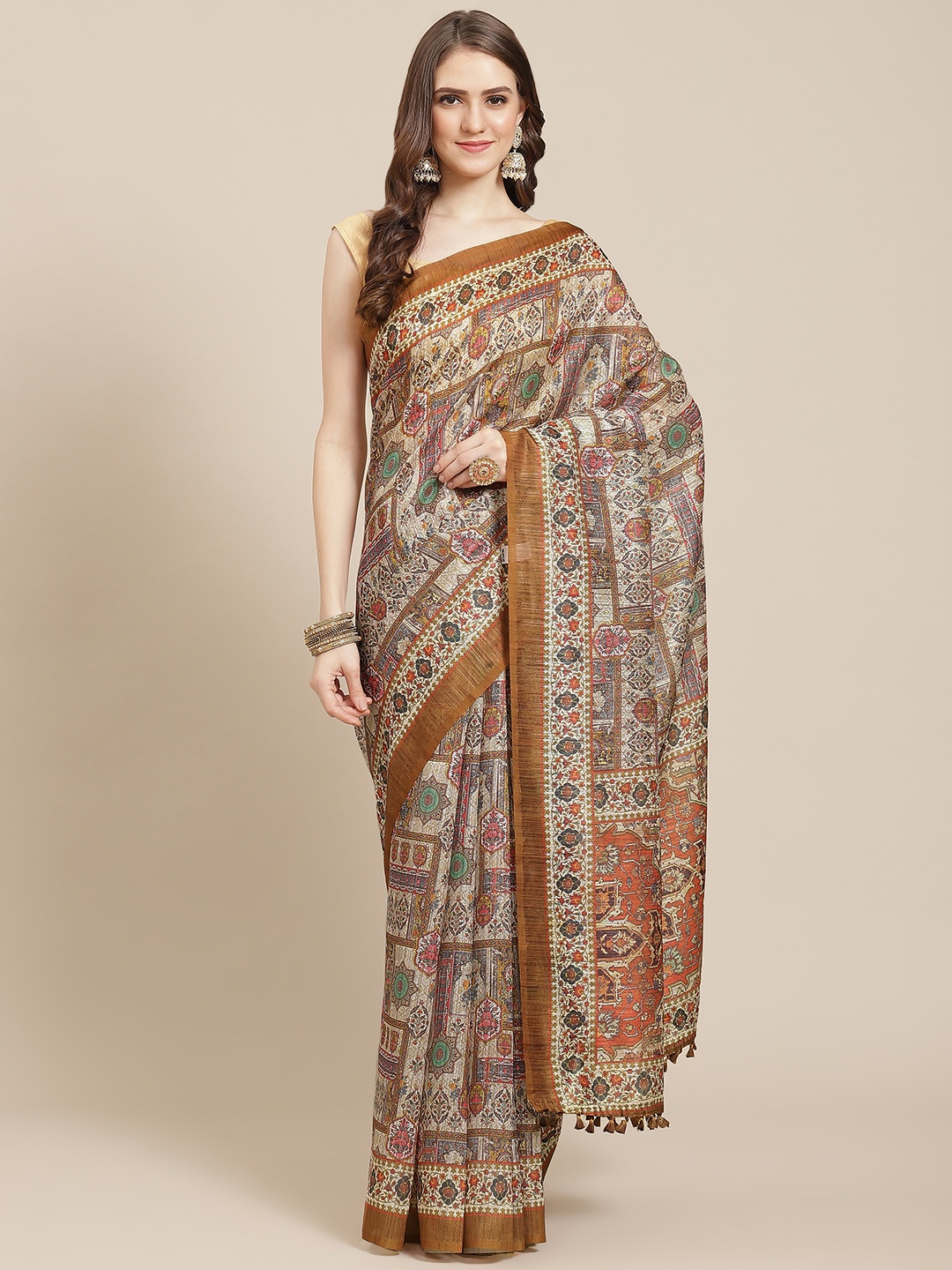 

Grancy Multicoloured Ethnic Motifs Kanjeevaram Saree, Multi