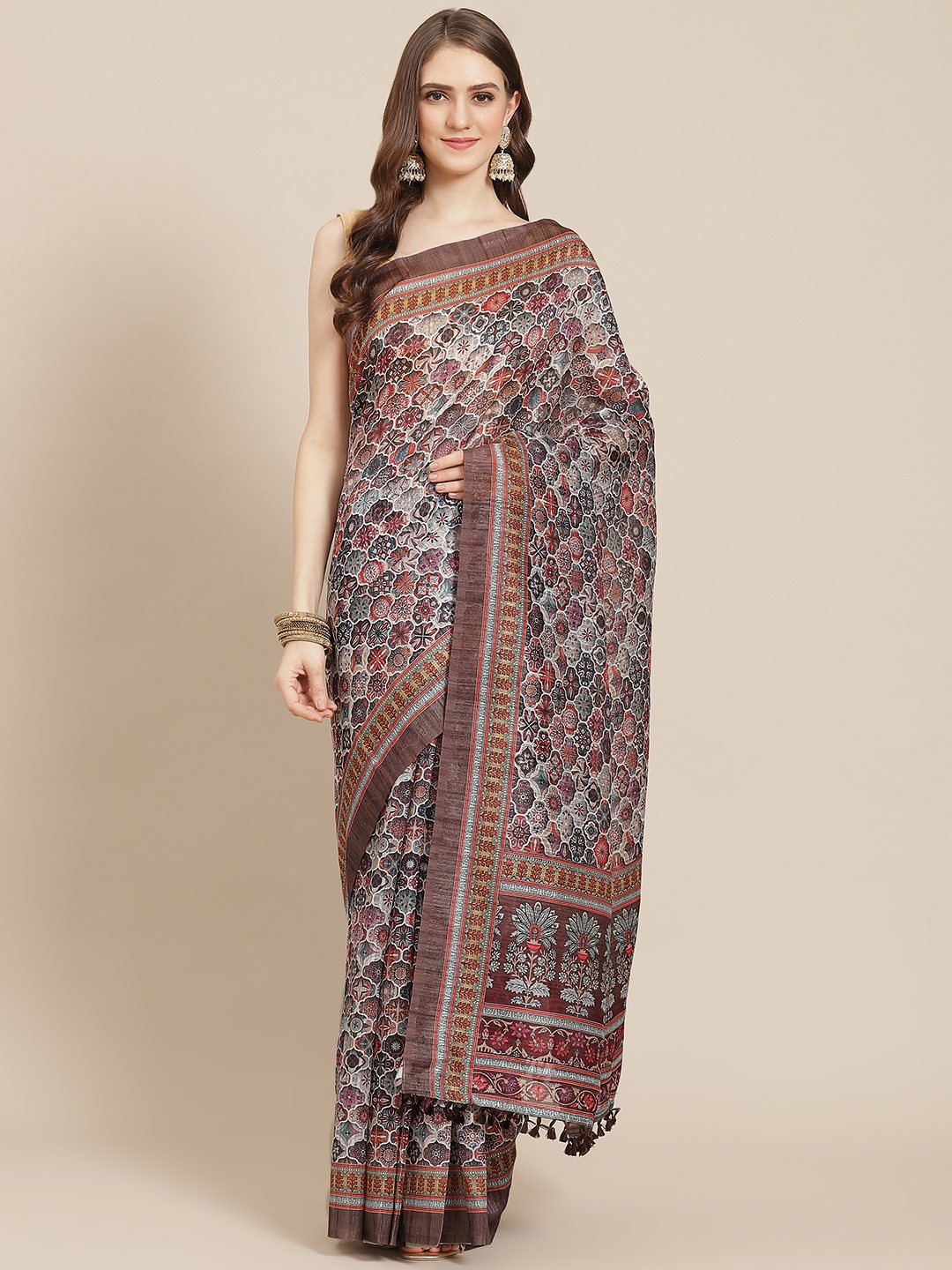 

Grancy Multicoloured Ethnic Motifs Kanjeevaram Saree, Multi