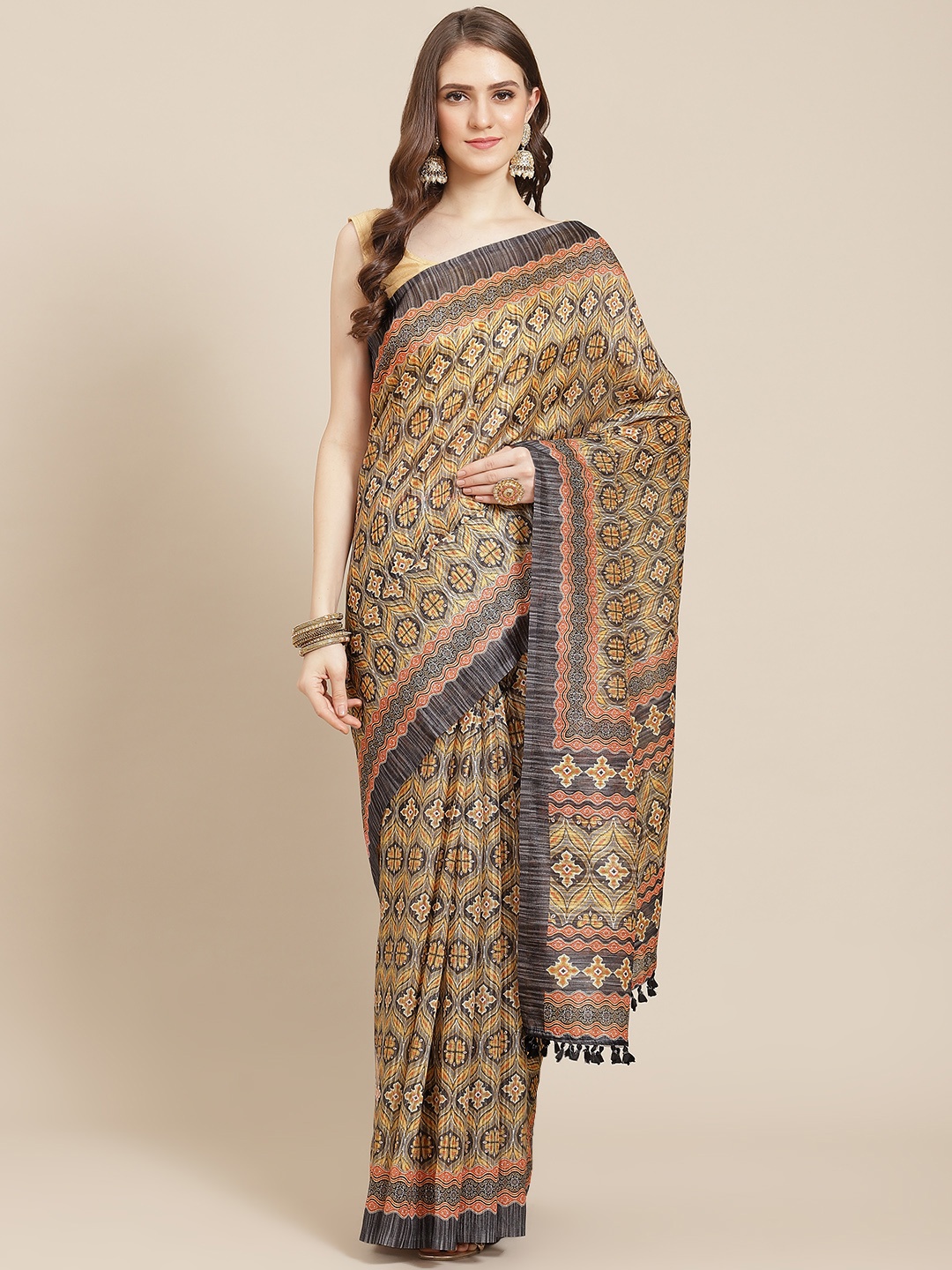 

Grancy Yellow Ethnic Motifs Kanjeevaram Saree