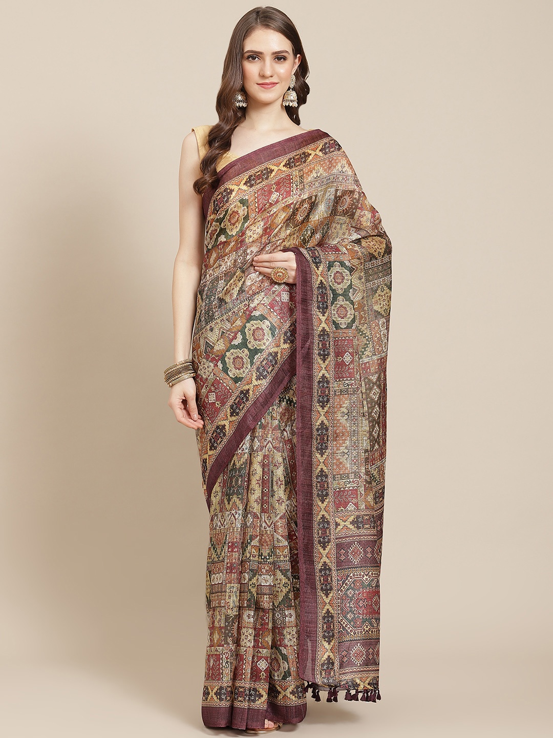 

Grancy Multicoloured Ethnic Motifs Kanjeevaram Saree, Multi
