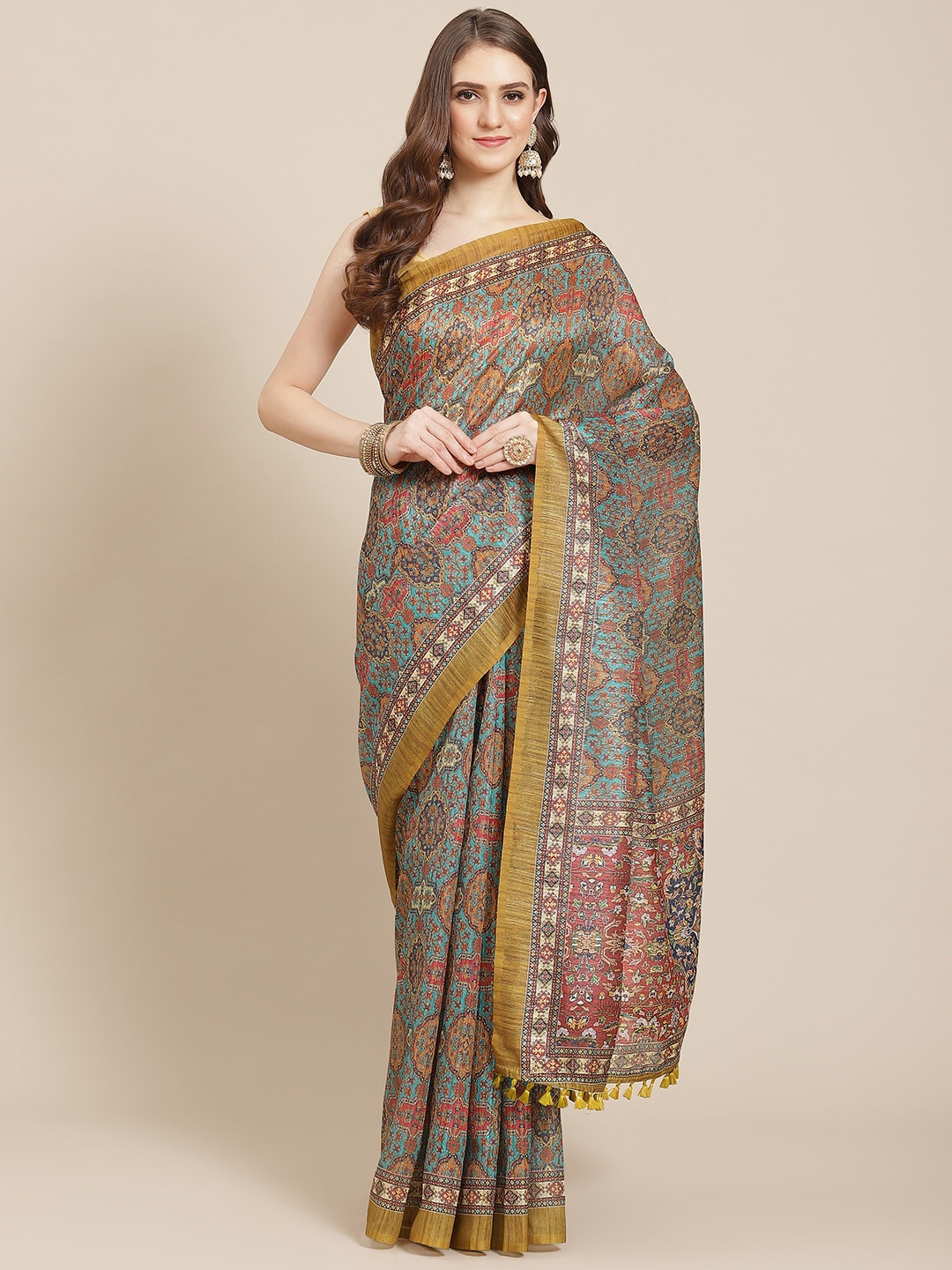 

Grancy Multicoloured Ethnic Motifs Kanjeevaram Saree, Multi