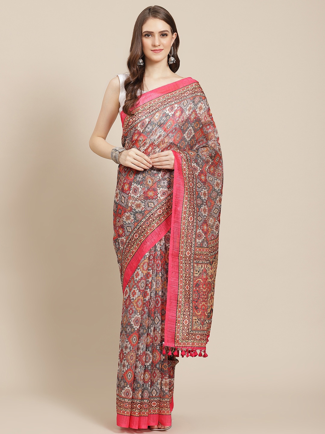 

Grancy Multicoloured Ethnic Motifs Kanjeevaram Saree, Multi