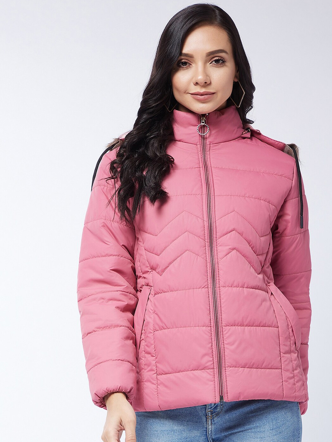 

Modeve Women Pink Lightweight Parka Jacket