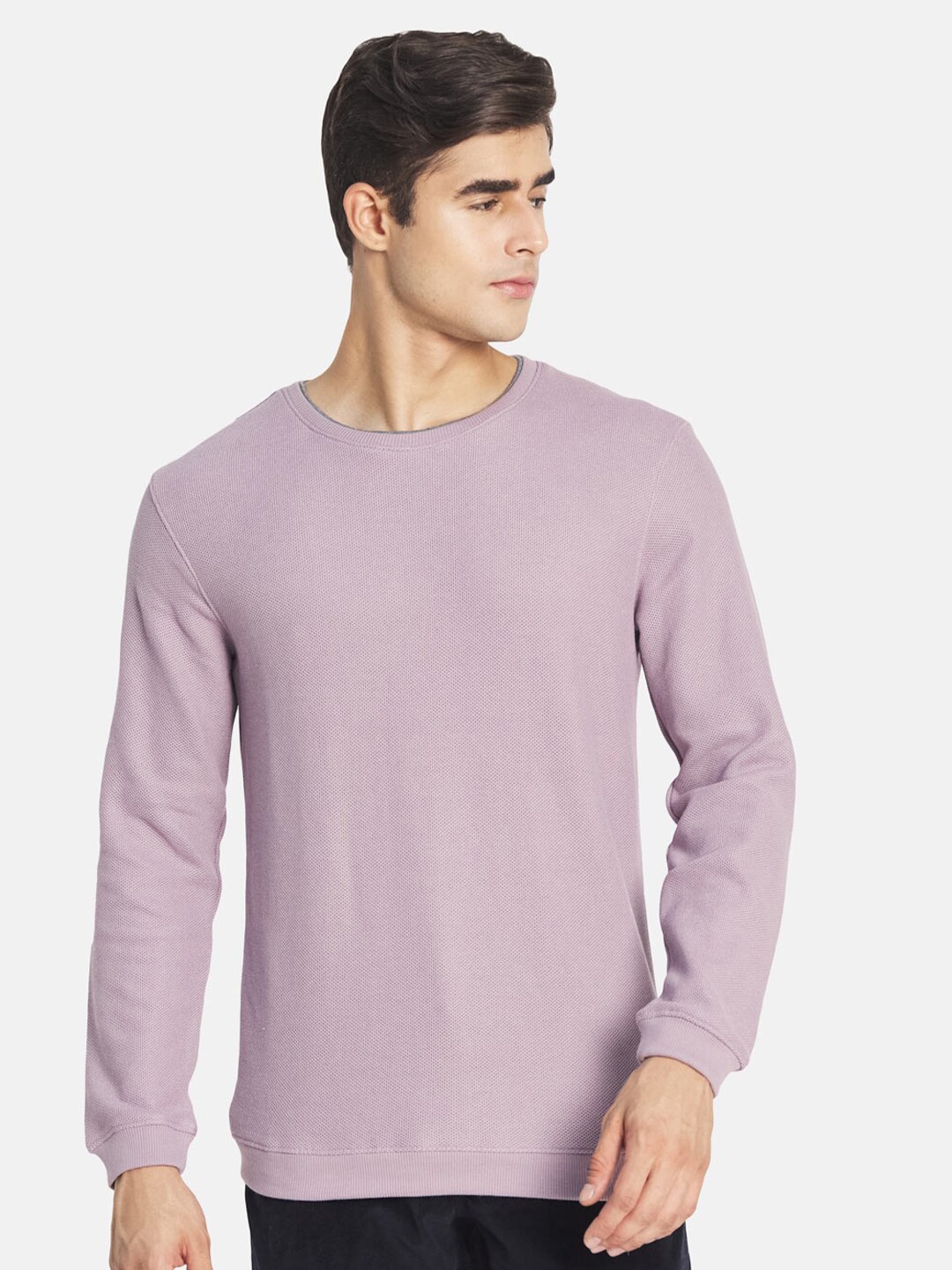 

METTLE Men Purple Cotton T-shirt