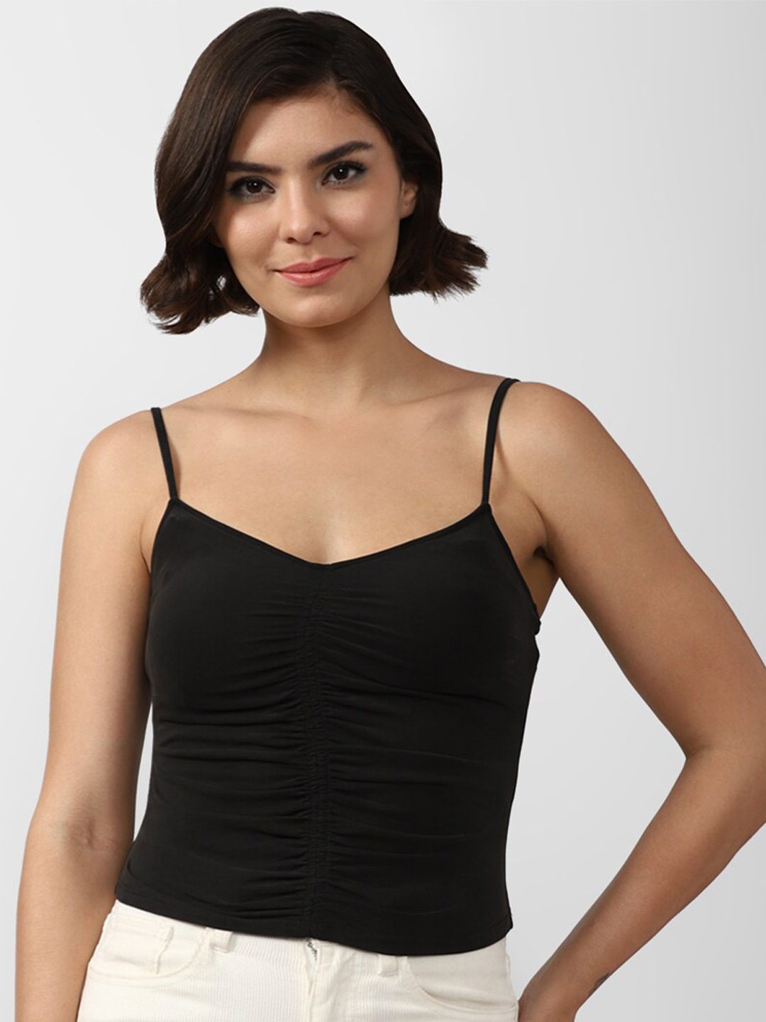 

FOREVER 21 Black Shoulder Strap Top