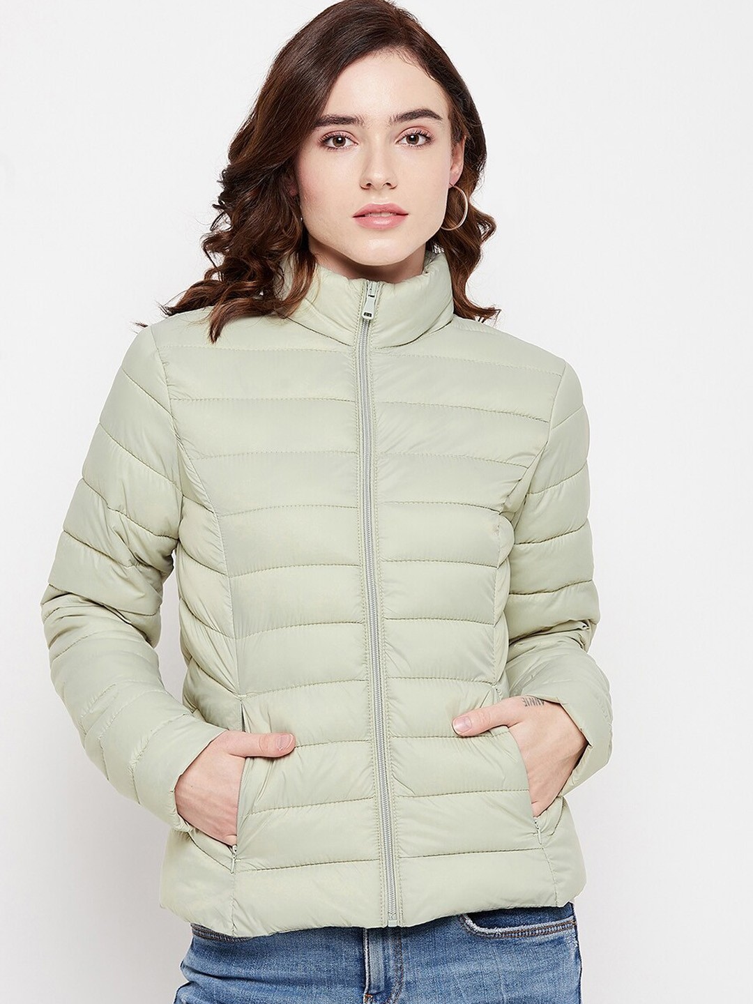 

Madame Women Green Puffer Jacket