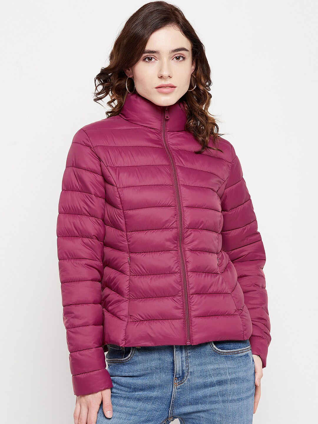 

Madame Women Pink Puffer Jacket