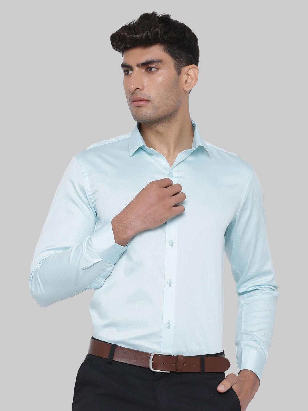 

Tistabene Men Blue Premium Formal Cotton Shirt