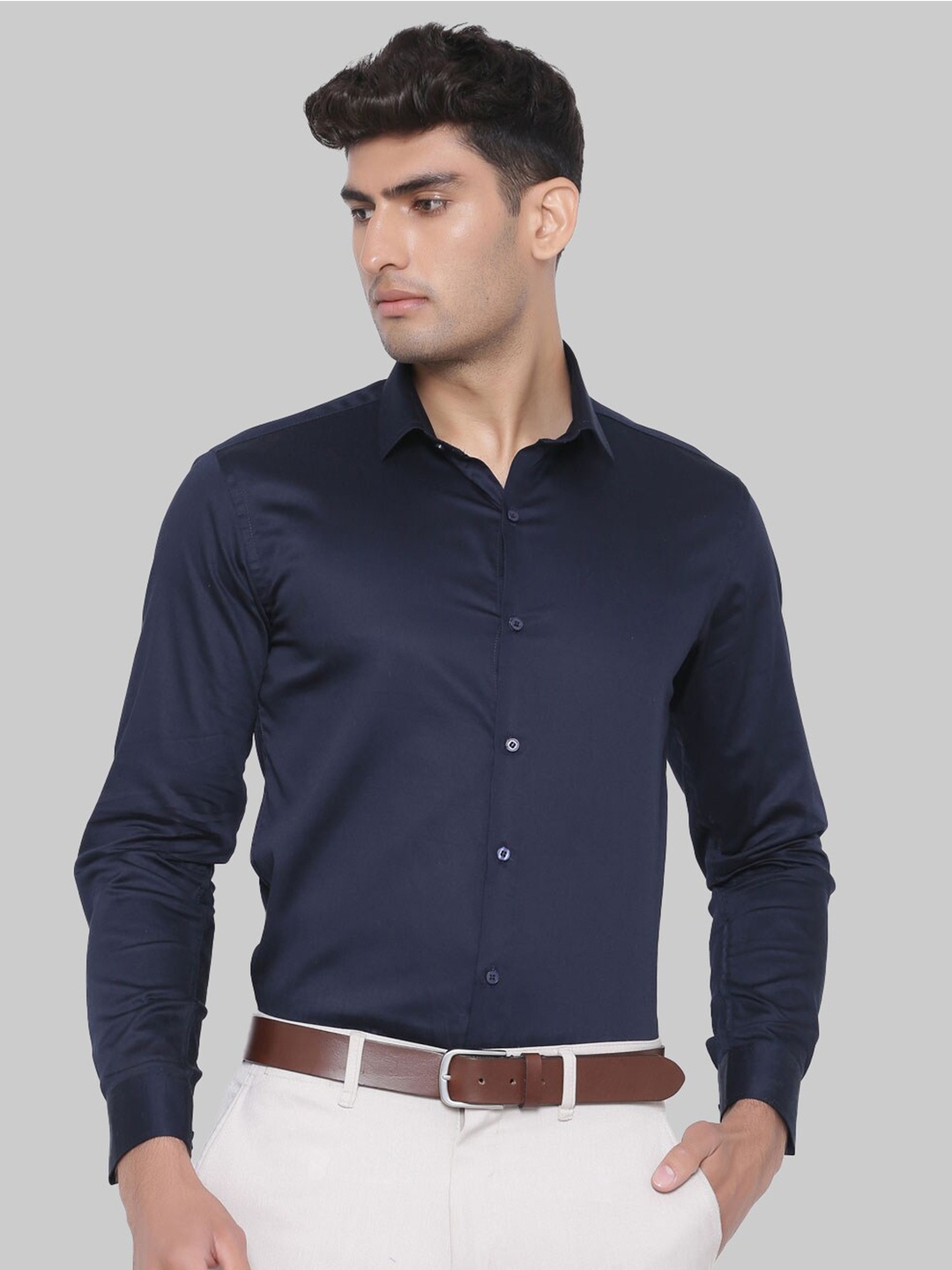 

Tistabene Men Blue Premium Cotton Formal Shirt