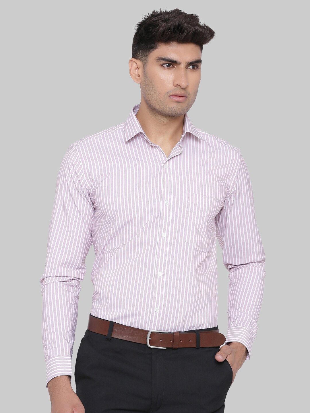 

Tistabene Men Pink Premium Striped Formal Shirt