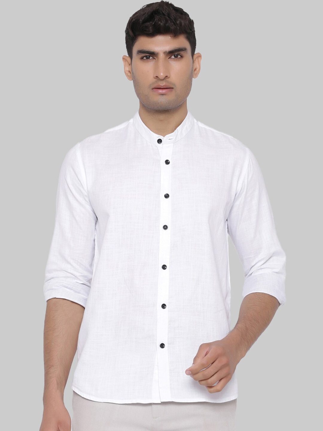 

Tistabene Men White Premium Cotton Casual Shirt