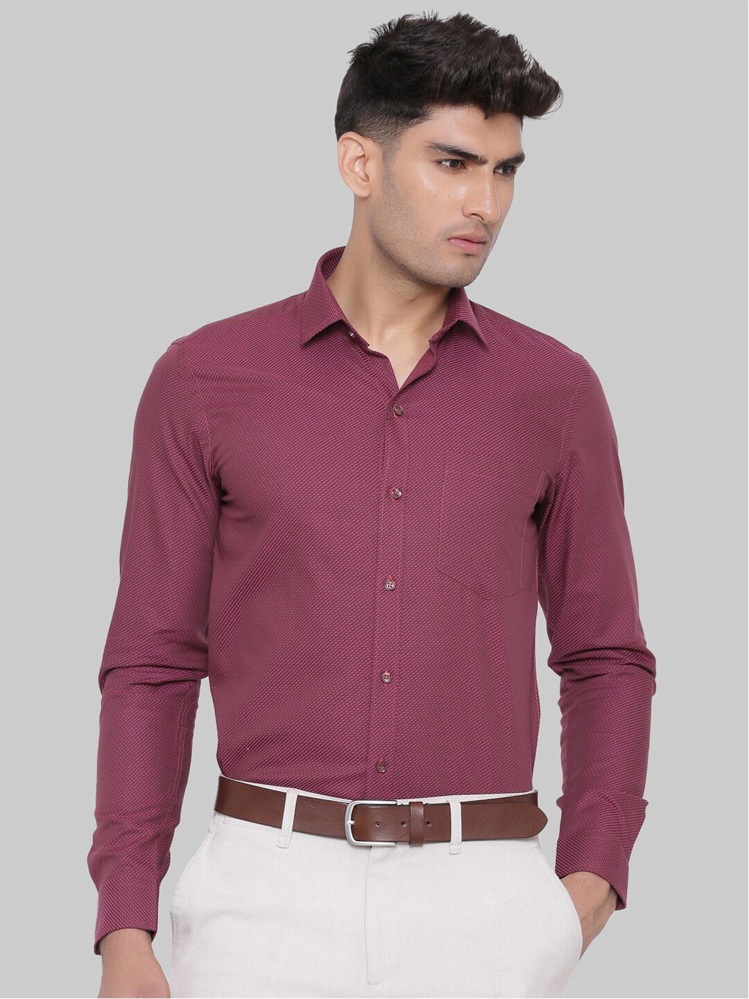 

Tistabene Men Maroon Premium Casual Shirt