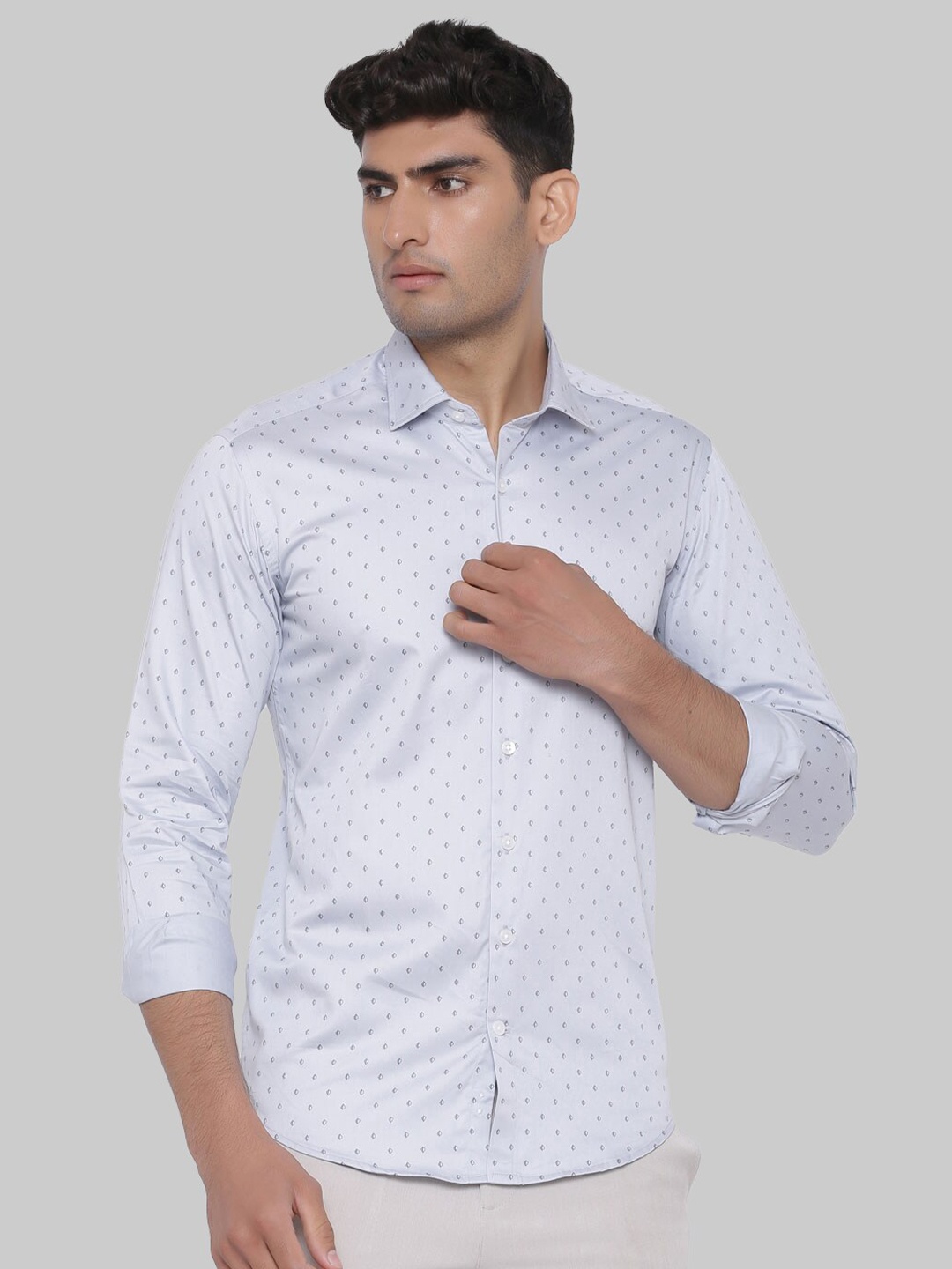 

Tistabene Men Blue Premium Printed Casual Cotton Shirt