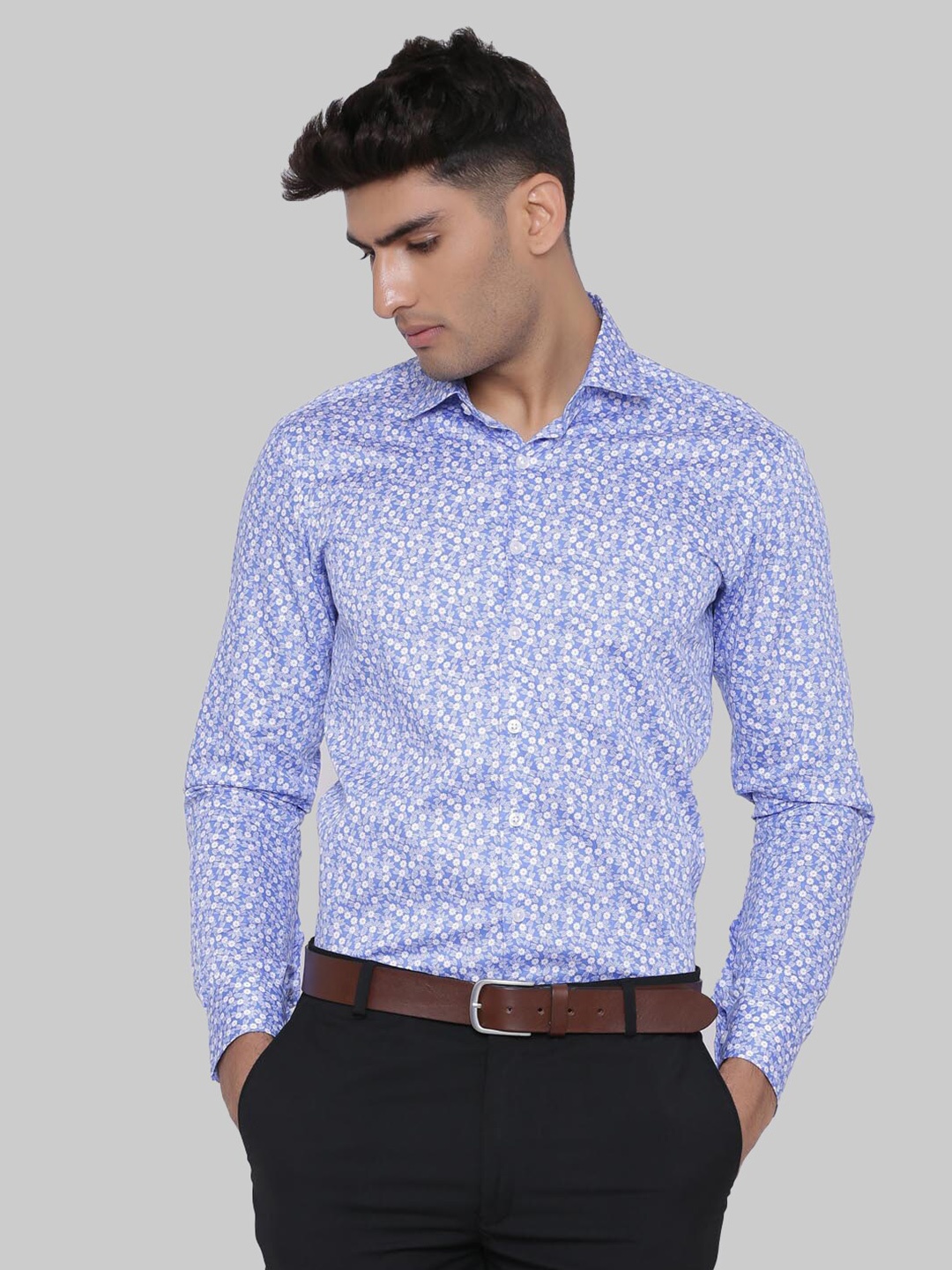 

Tistabene Men Blue Premium Floral Printed Casual Shirt