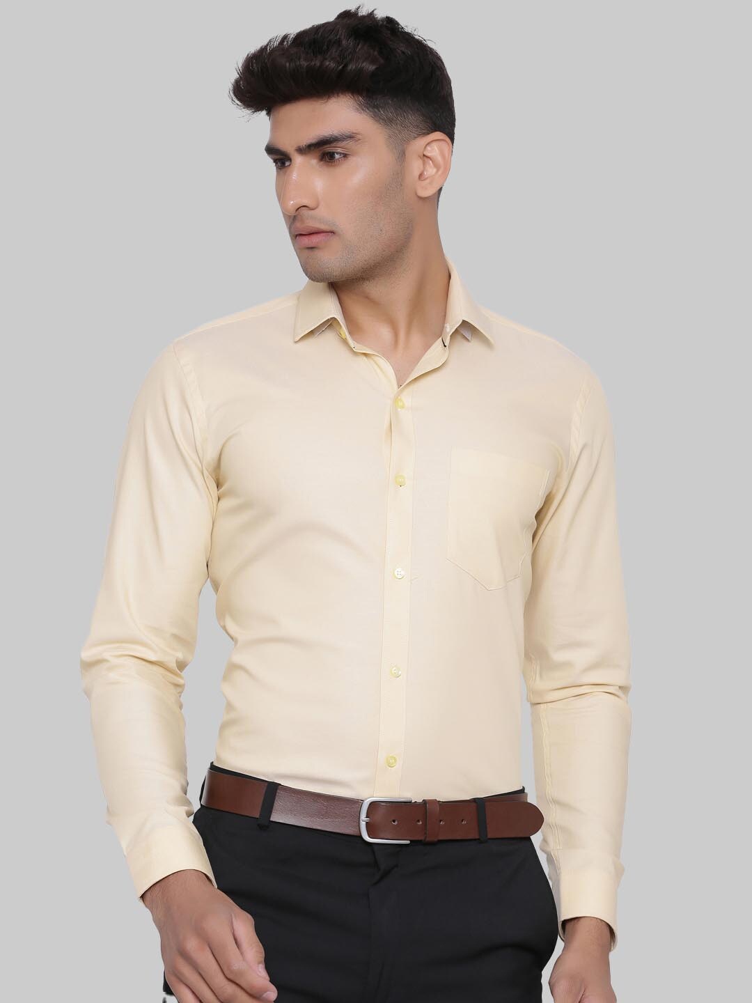 

Tistabene Men Yellow Premium Cotton Formal Shirt