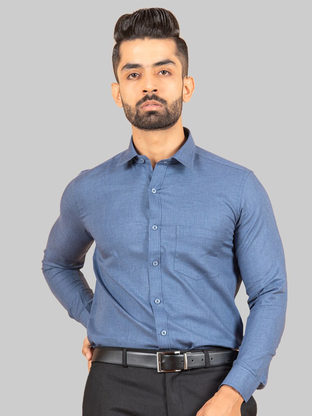 

Tistabene Men Blue Premium Cotton Formal Shirt