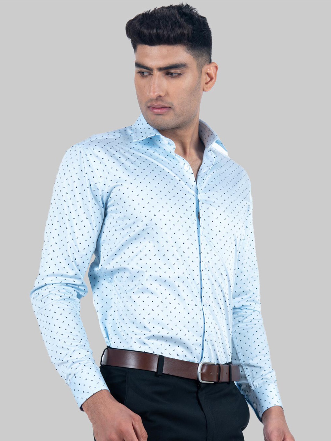 

Tistabene Men Blue Premium Printed Formal Shirt