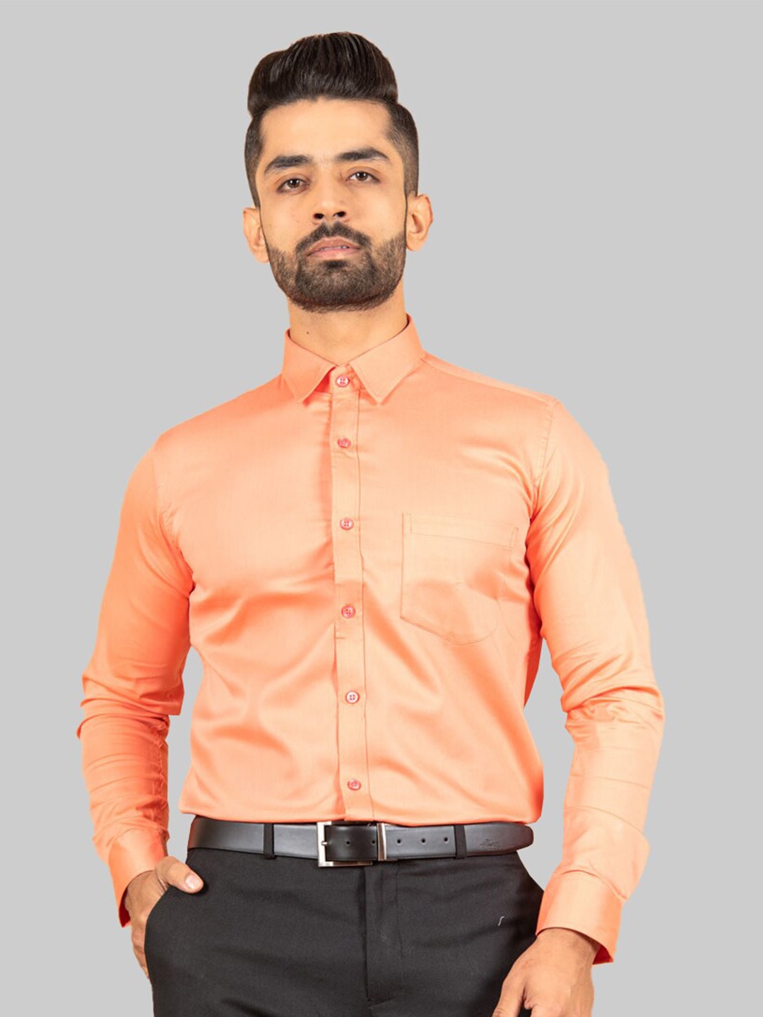 

Tistabene Men Orange Premium Casual Shirt