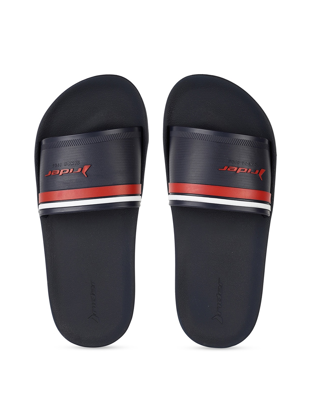 

Rider Men Black & Red Printed Sliders