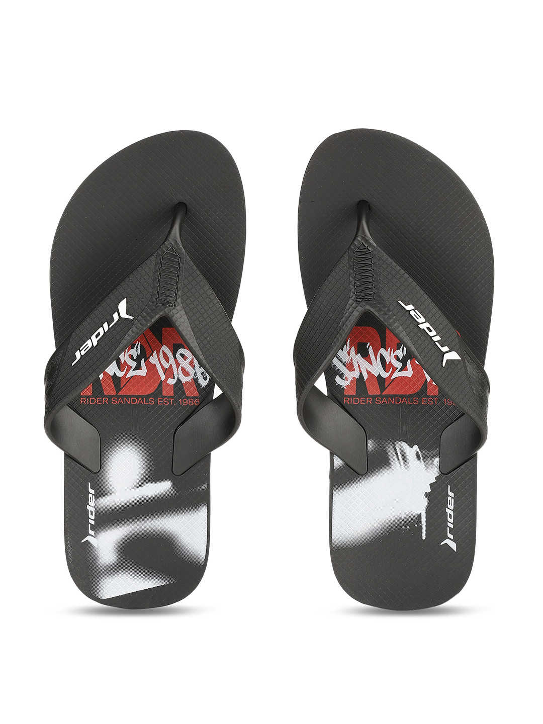 

Rider Men Black & Red Printed Thong Flip-Flops
