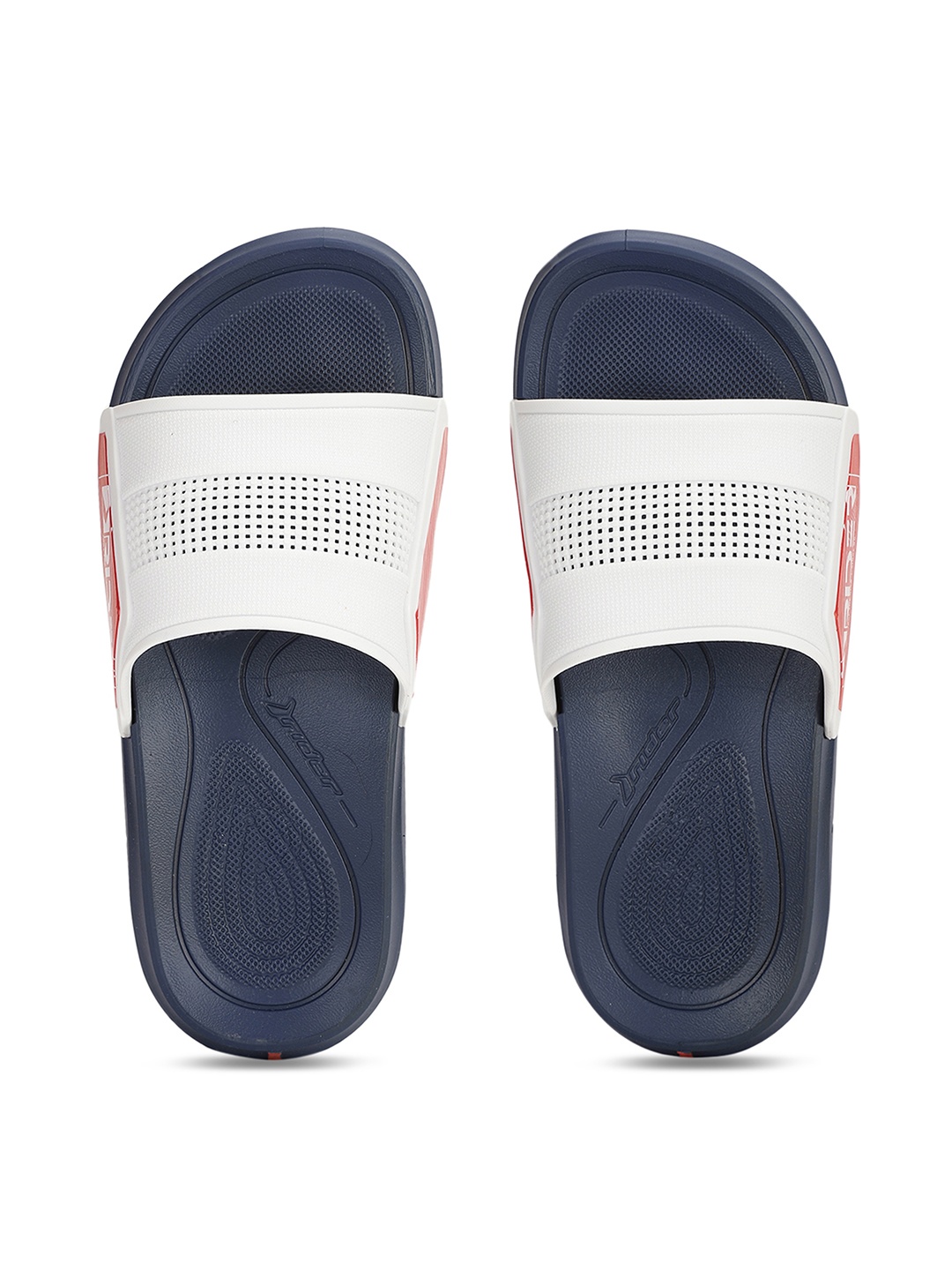 

Rider Men Blue & White Perforated Sliders