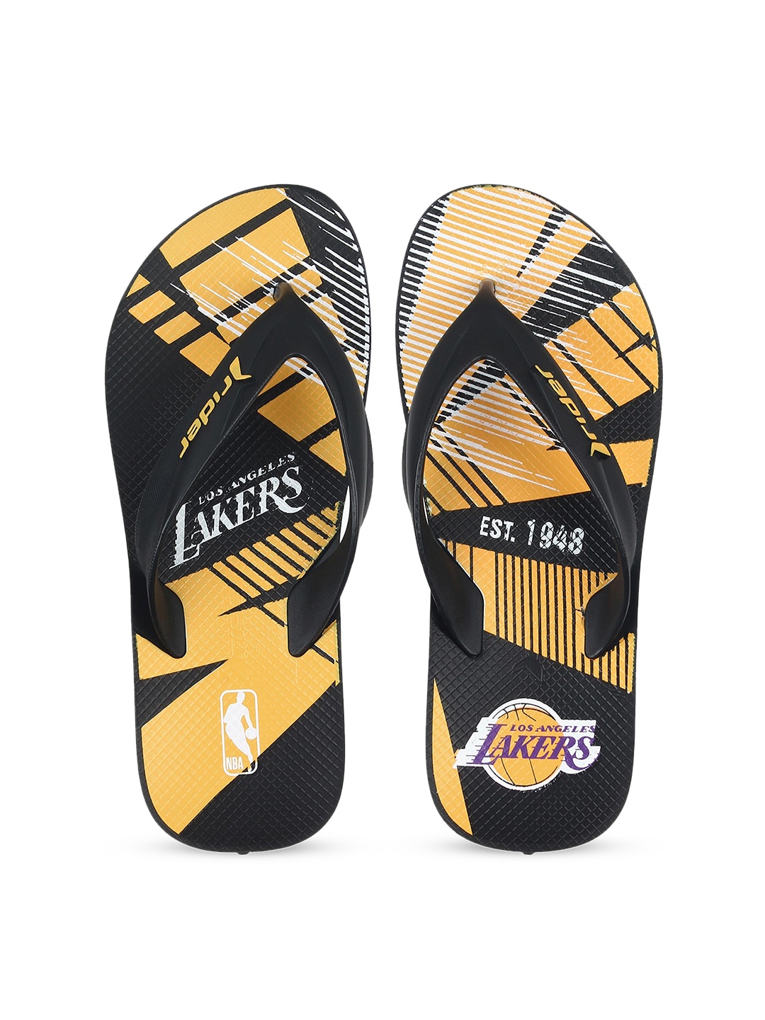 

Rider Men Black & Yellow Printed Synthetic Thong Flip-Flops