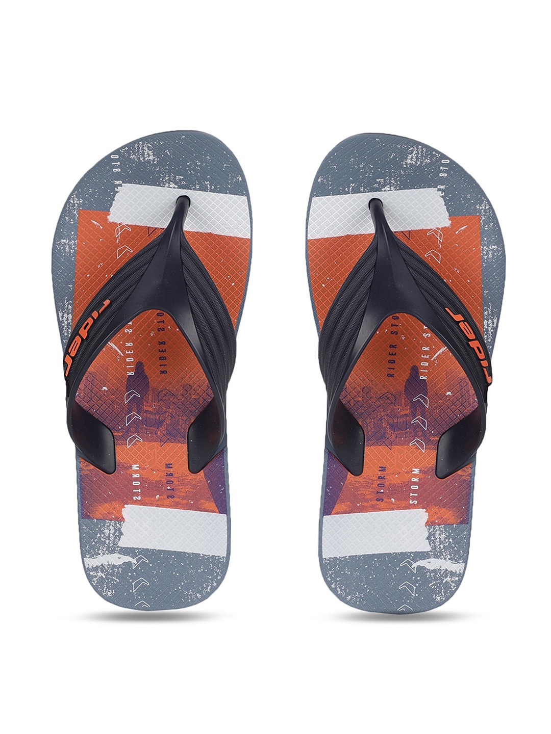 

Rider Men Blue & Red Printed Thong Flip-Flops