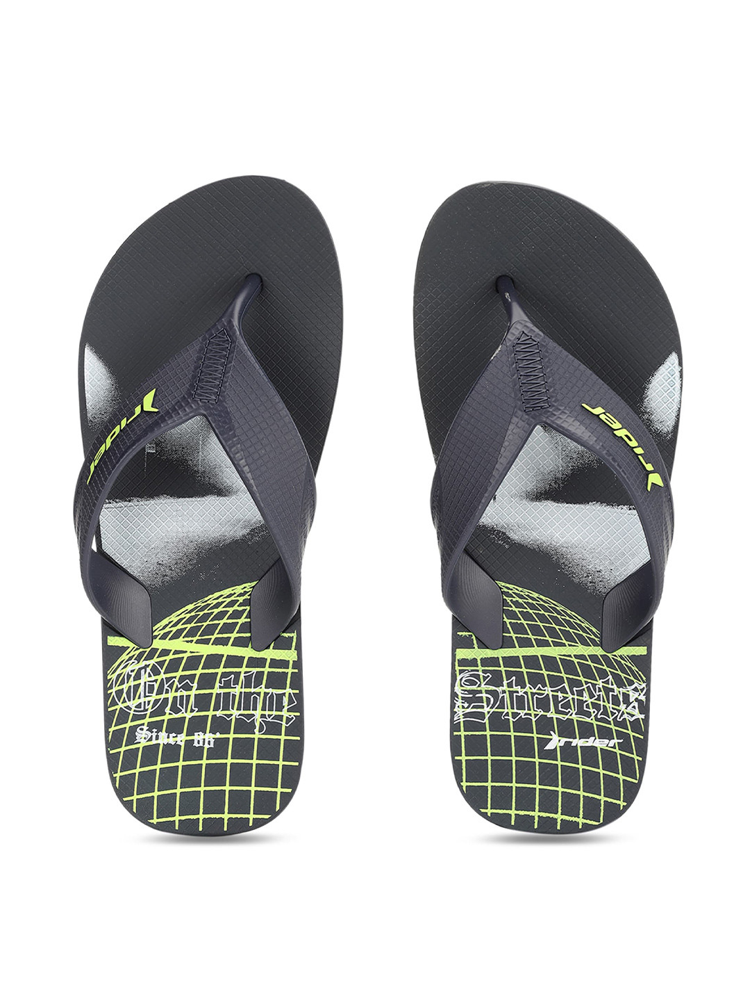 

Rider Men Black & Green Printed Thong Flip-Flops