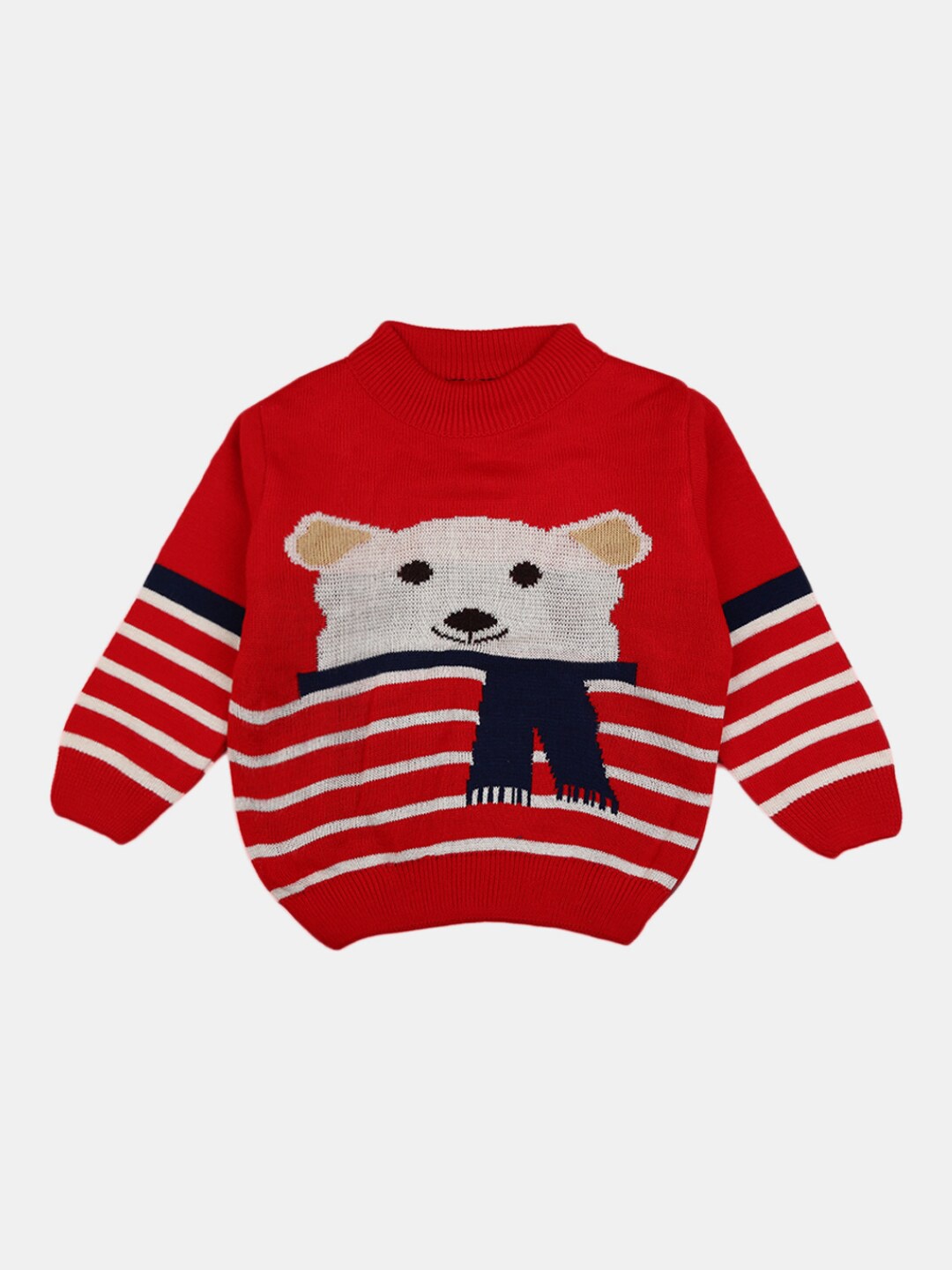 

V-Mart Boys Red Striped Sweatshirt