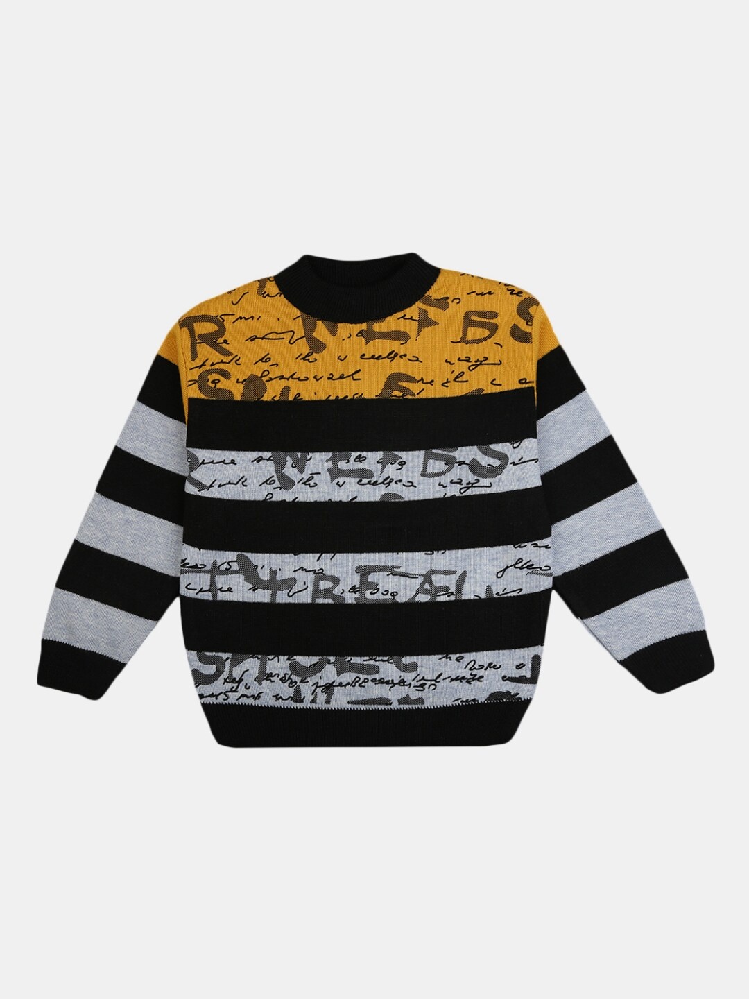 

V-Mart Boys Black Striped Sweatshirt