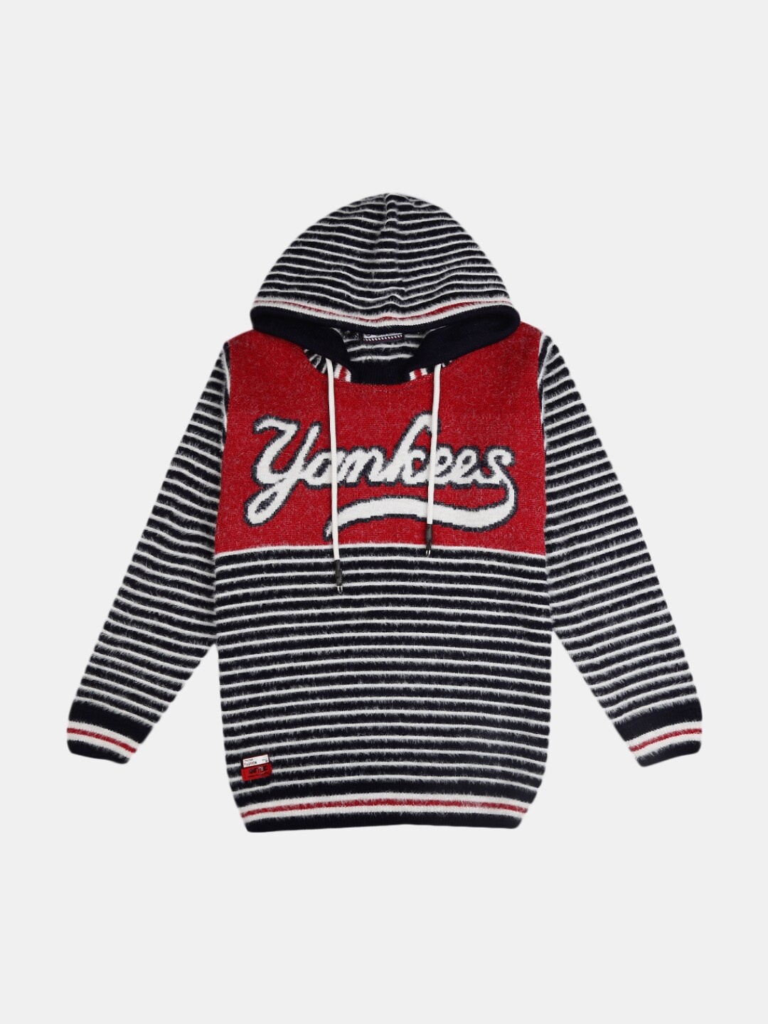 

V-Mart Boys Navy Blue Printed Hooded Sweatshirt