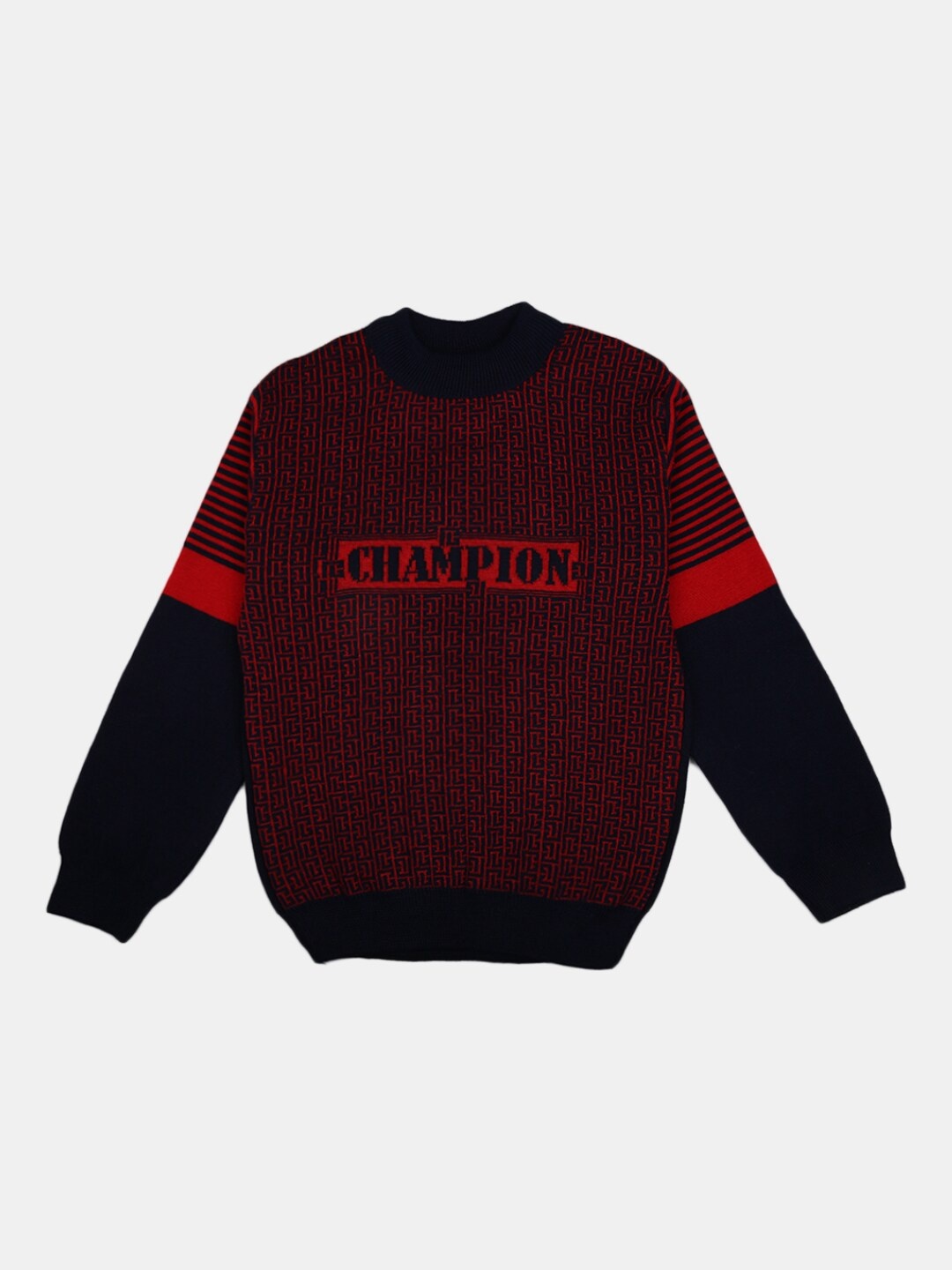 

V-Mart Boys Navy Blue & Red Round Neck Pullover Sweatshirt