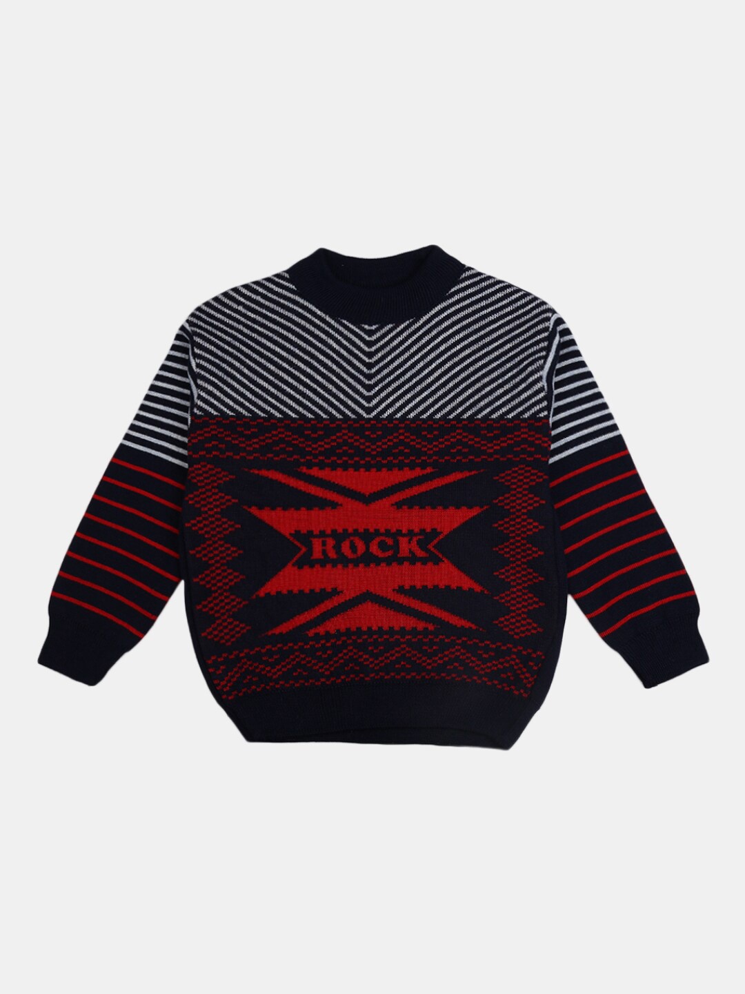 

V-Mart Boys Navy Blue Printed Sweatshirt